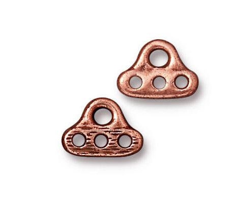NEW TierraCast Multi Strand Connector, Antiqued Copper 3-Strand Bar Connector (PF/691-87) * Qty. 4