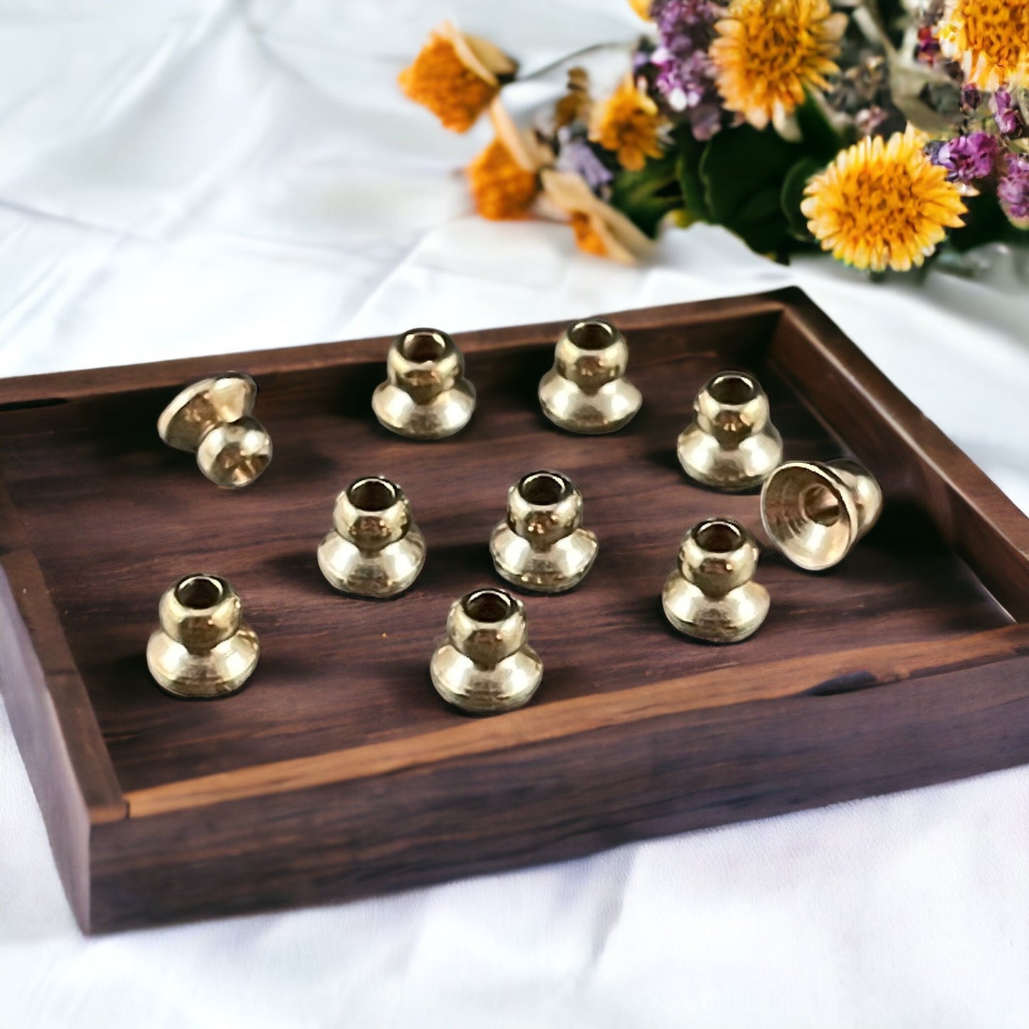 4mm Raw Brass Knob Bead Caps, Small Gold Bead Caps (BB53) * Qty. 12 or 24