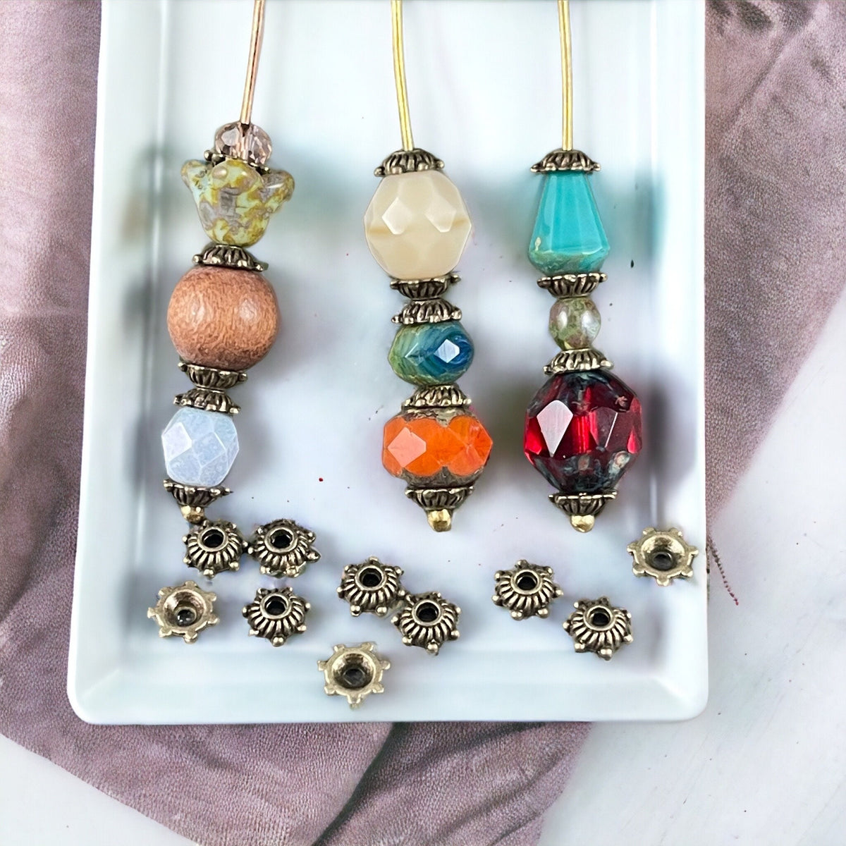5mm Tibetan Style Antiqued Brass Bead Caps (MLF0514Y-NF) * Qty. 200