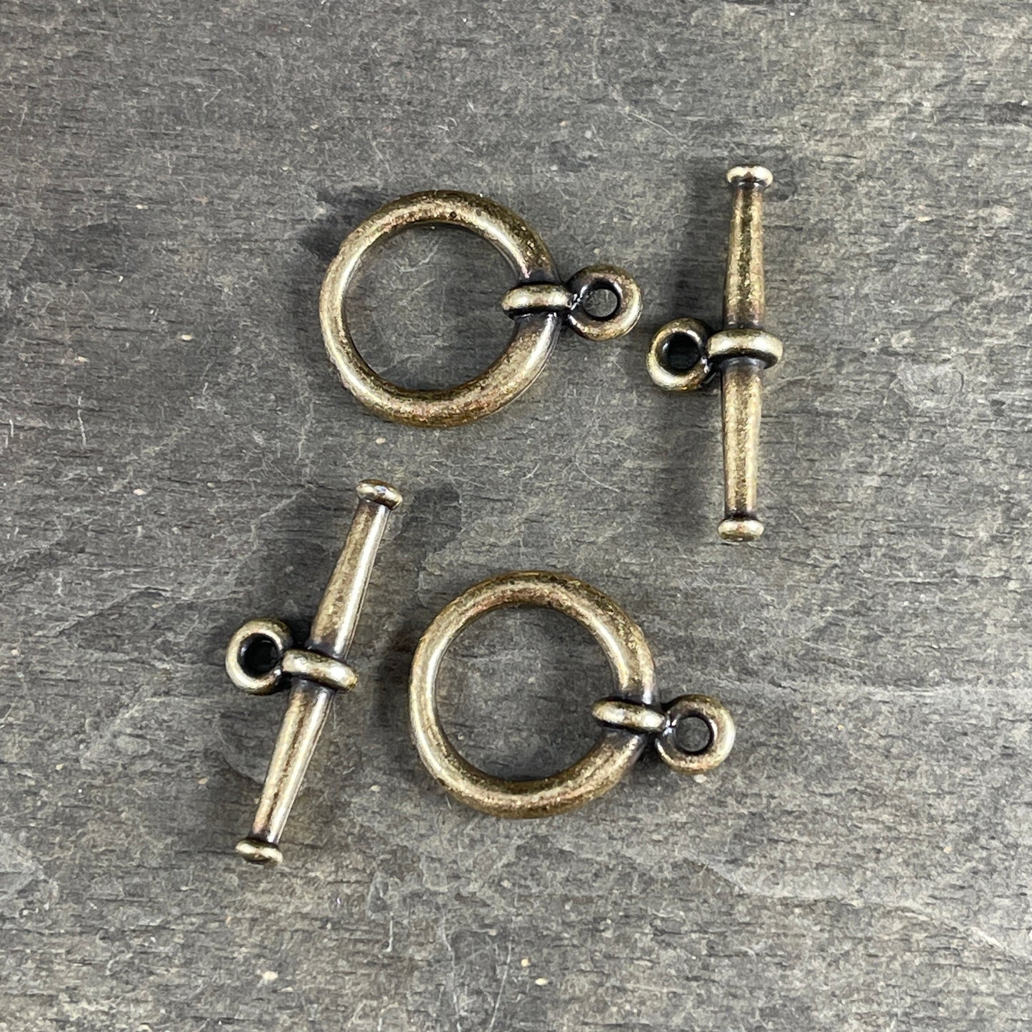 TierraCast Large Tapered Bar Toggle Clasp, Antiqued Brass Plated Pewter (PF/946-57) * Qty. 2