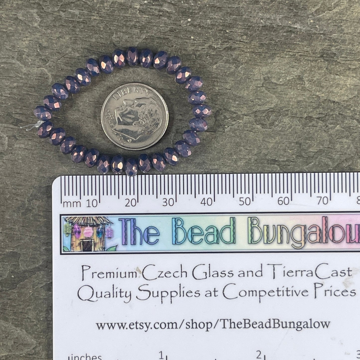 Indigo Luster Faceted Rondelles, 5x3mm Czech Glass Beads, Transparent Indigo Purple Beads (R5/N-0200) * Qty. 30