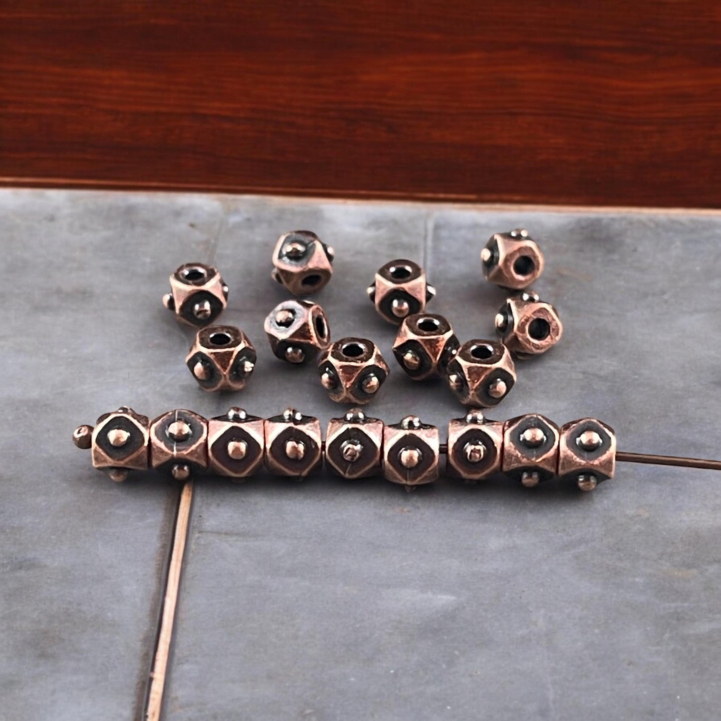 TierraCast 4mm Cube Beads, Antiqued Copper Spacer Beads, Copper Faceted Cube (PF/873-87) * Qty. 20