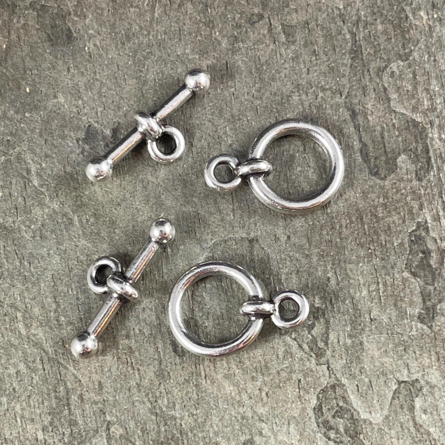 TierraCast1/2" Anna Toggle Clasp, Antiqued Silver Plated (PF/964-77) * Qty. 2