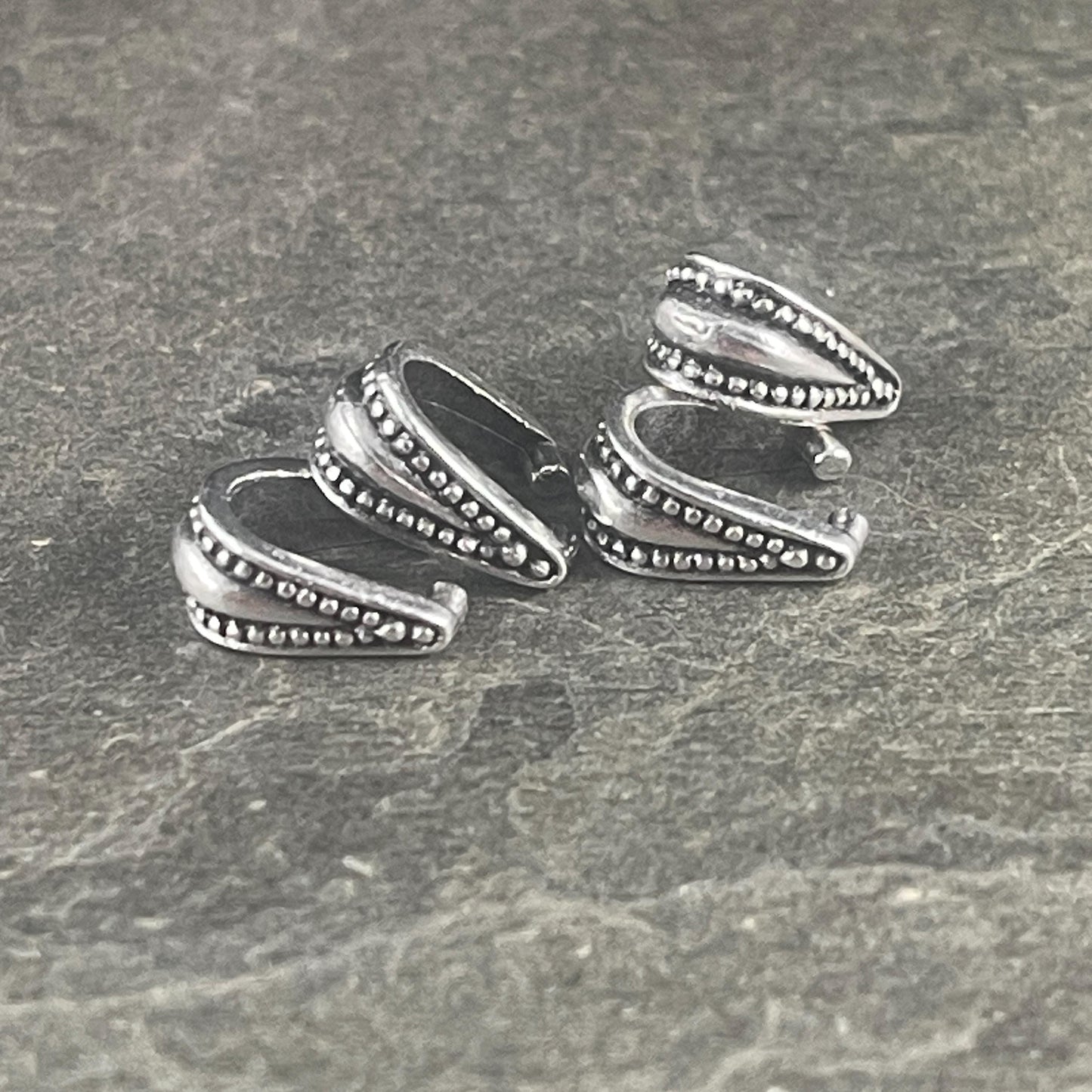 TierraCast 10mm Royal Pinch Bail, Antiqued Silver Plated (PF/874-77) * Qty. 4