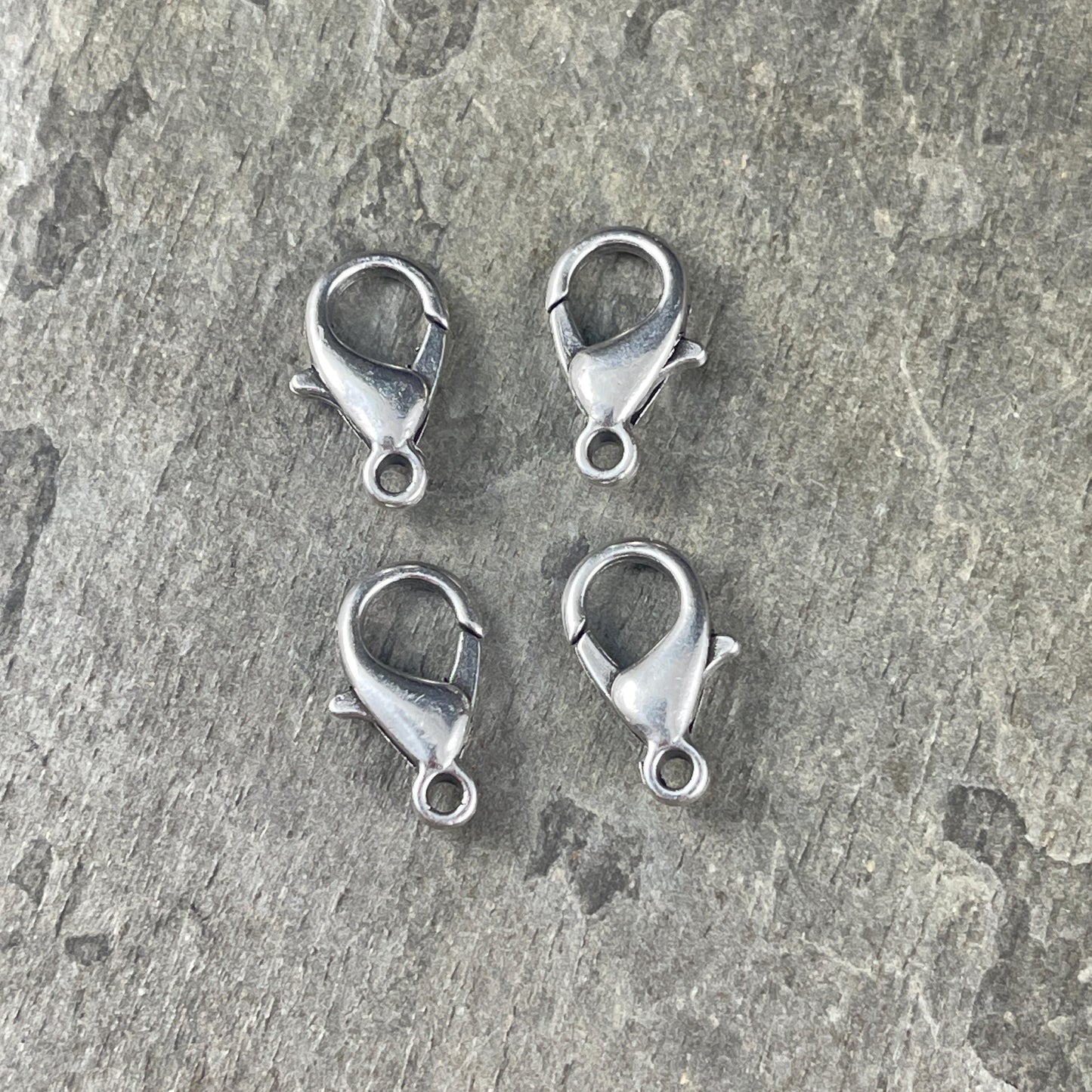 Antiqued Silver Lobster Clasp, 15x8mm Lobster Clasp (PF/605-15-77) * Qty. 10