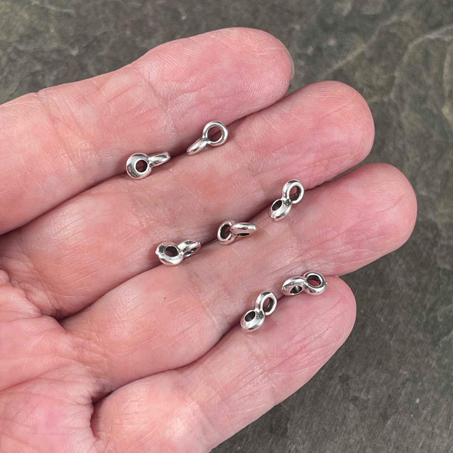 Small Bail Bead, Antiqued Silver Bail for Leather Cord, Charm Bracelet Bail (PF/8023-77) * Qty. 20