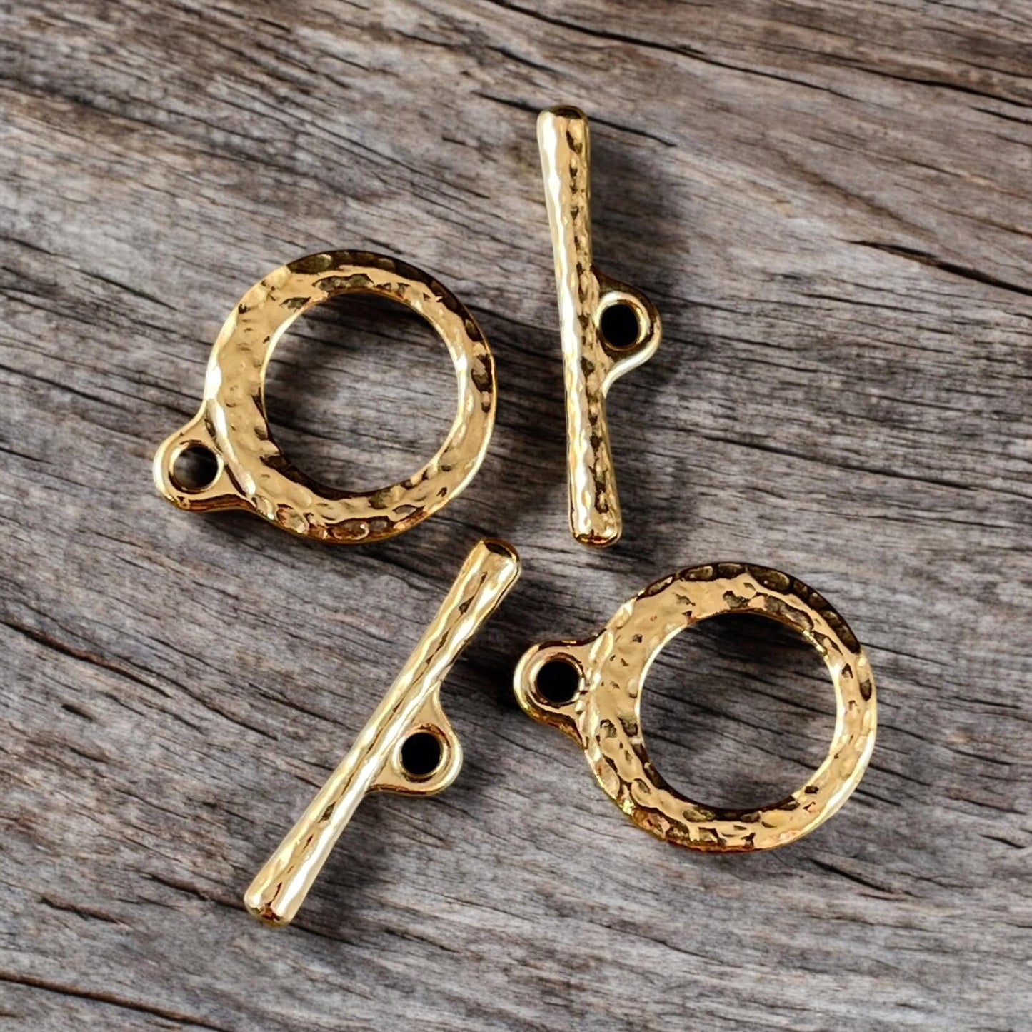 TierraCast 17mm Craftsman Toggle Clasp, 24k Gold Plated, Nickel Free (PF/971-12) * Qty. 2