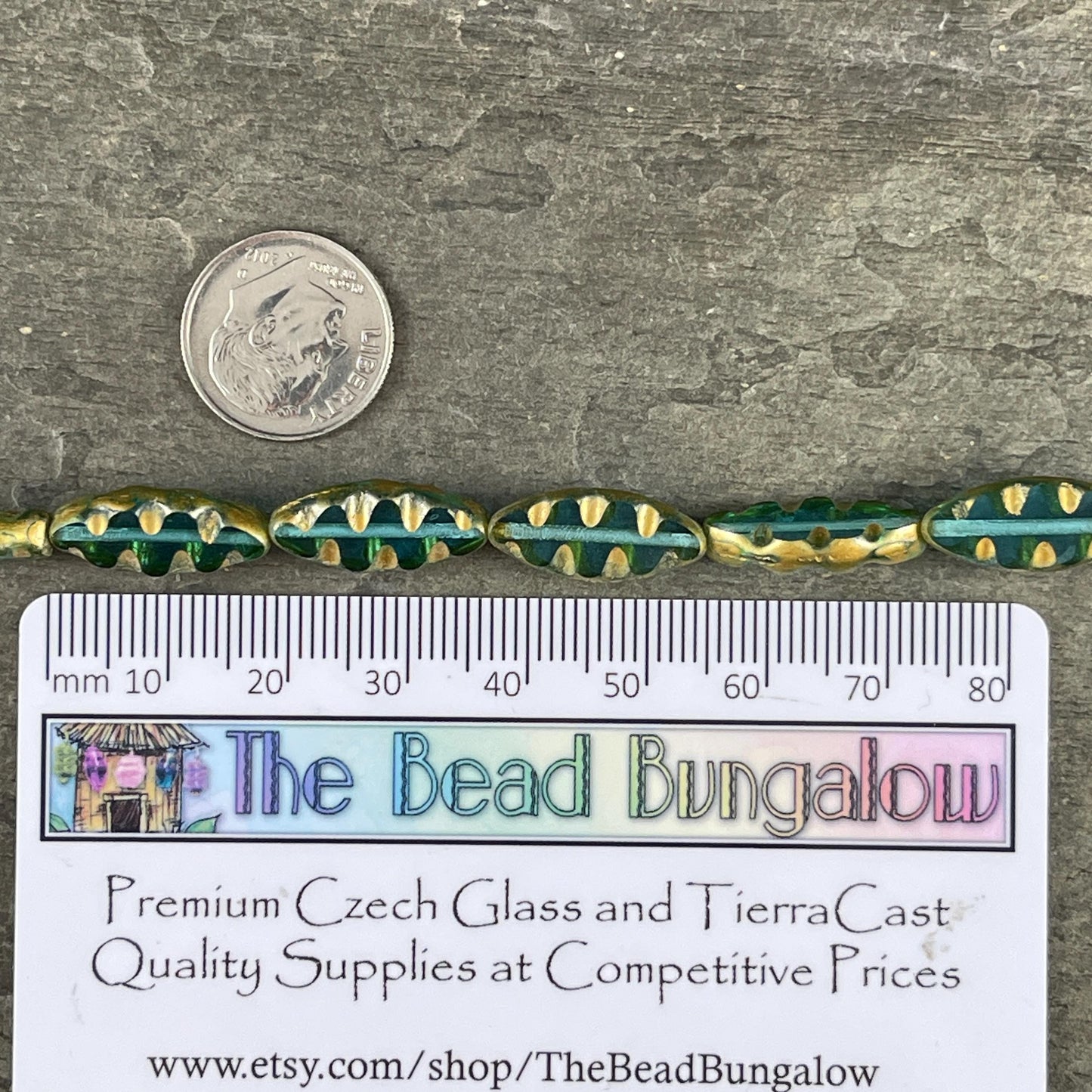 Caribbean Blue Oval Beads, Blue and Gold Textured Spindle Bead, 17x8mm Czech Glass Beads (TSpndl-11) * Qty. 8