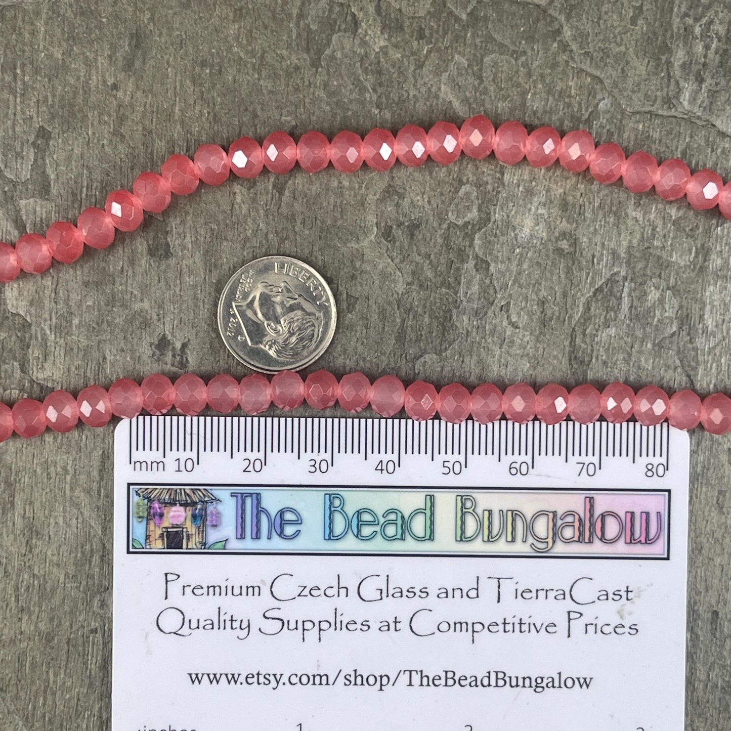 6x5mm Faceted Glass Beads, Milky Watermelon Pink Faceted Rondelles (Watermelon-6) * 80 Beads