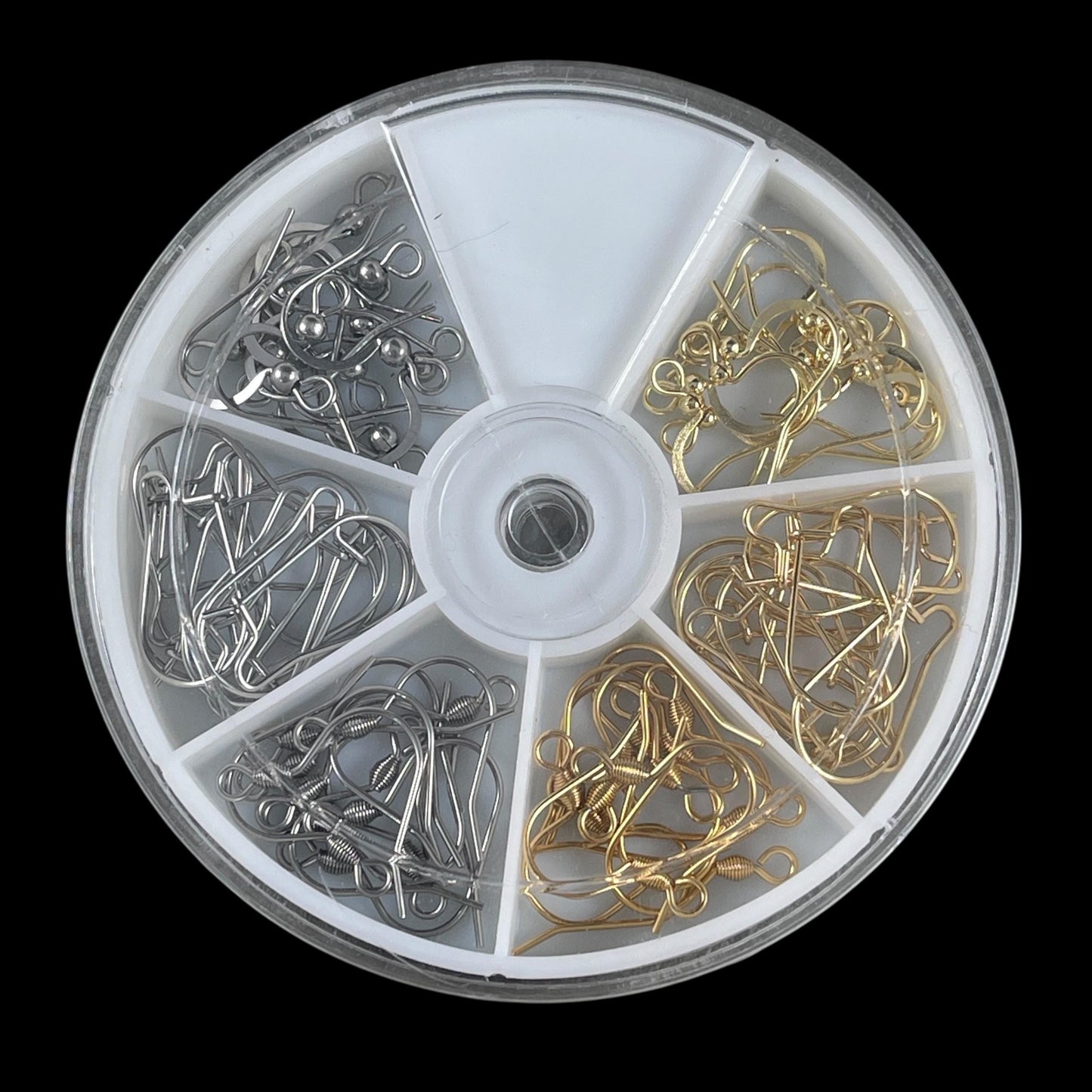 Hypoallergenic Stainless Steel Ear Wire Assortment, Kidney and Hooks with Coil or Ball (STAS-ASST) * Qty. 72