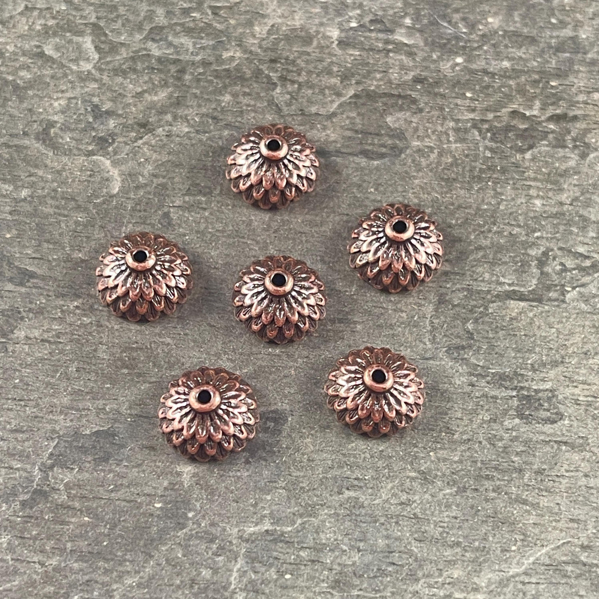 TierraCast 8mm Antiqued Copper Acorn Bead Caps, Woodland Collection (PF/930-87) * Qty. 6