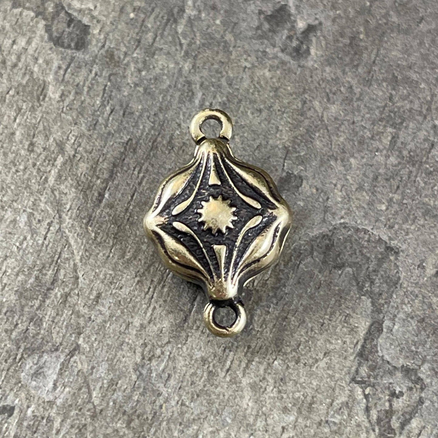 NEW - TierraCast Blossom Collection Magnetic Clasp, Antiqued Brass Diamond Shape Clasp for Jewelry (PF/15211-57) * Qty. 1