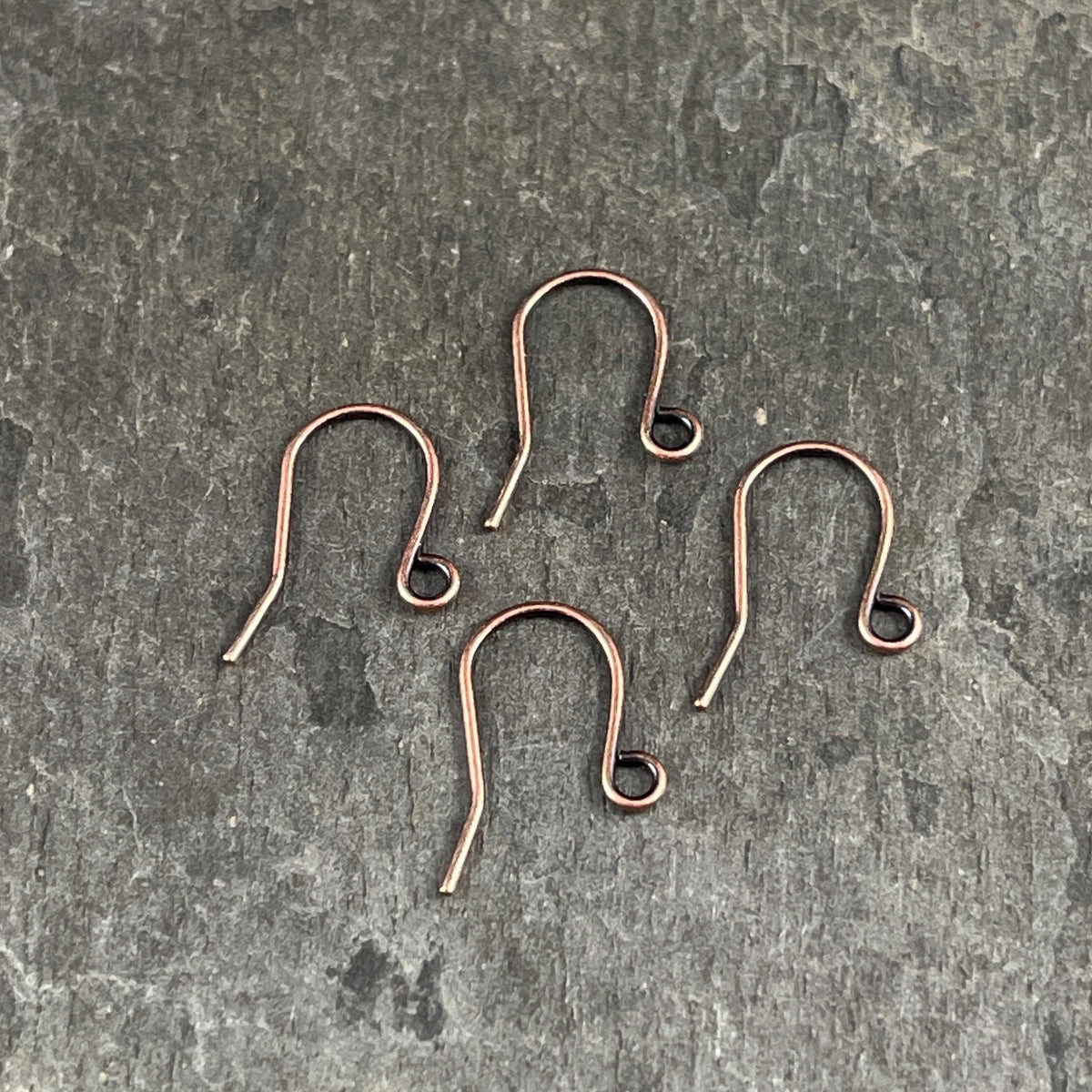 Small Shepard Hook Ear Wires, 21g Nickel Free Hypoallergenic, Antiqued Copper (5002AC) * Qty. 36