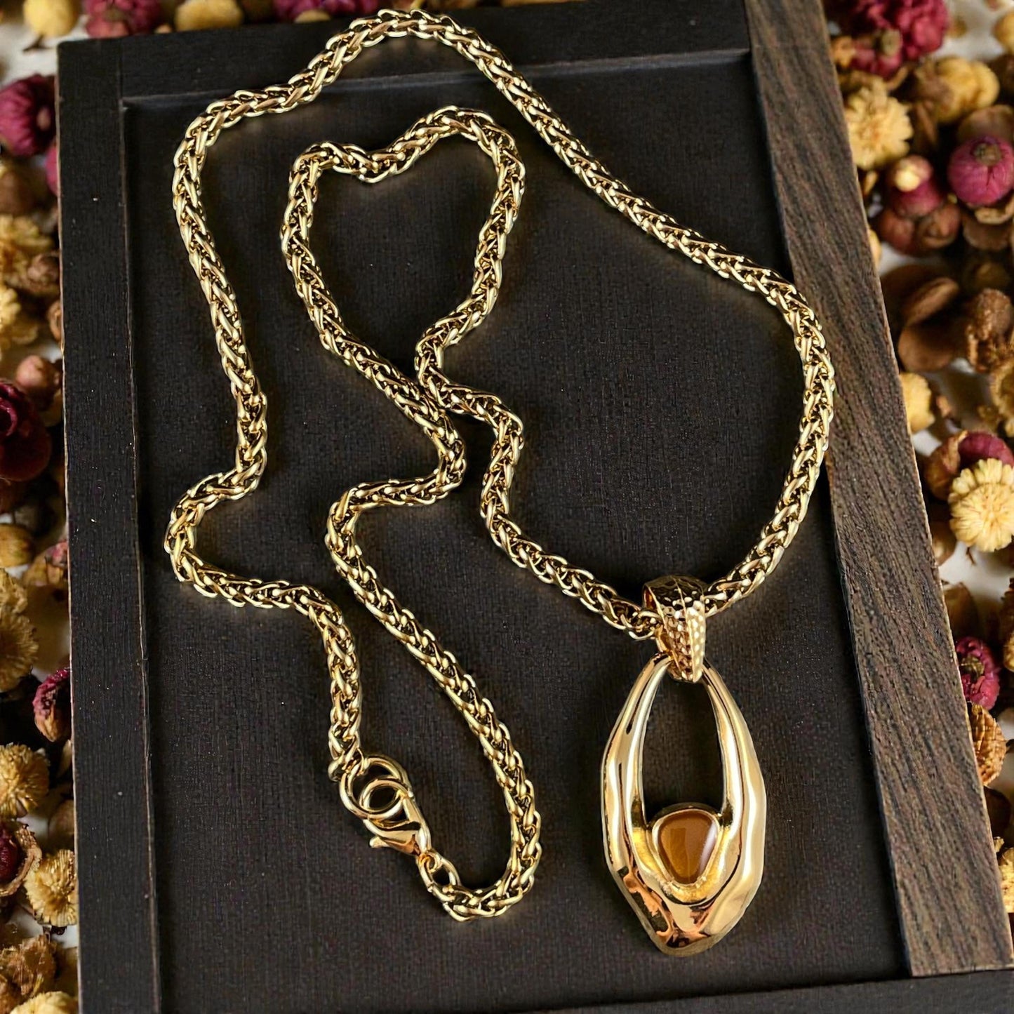 Chain by the Foot - 3mm Spiga Wheat Chain - 18k Gold Plated Stainless Steel (SS02SG) * 18" Length