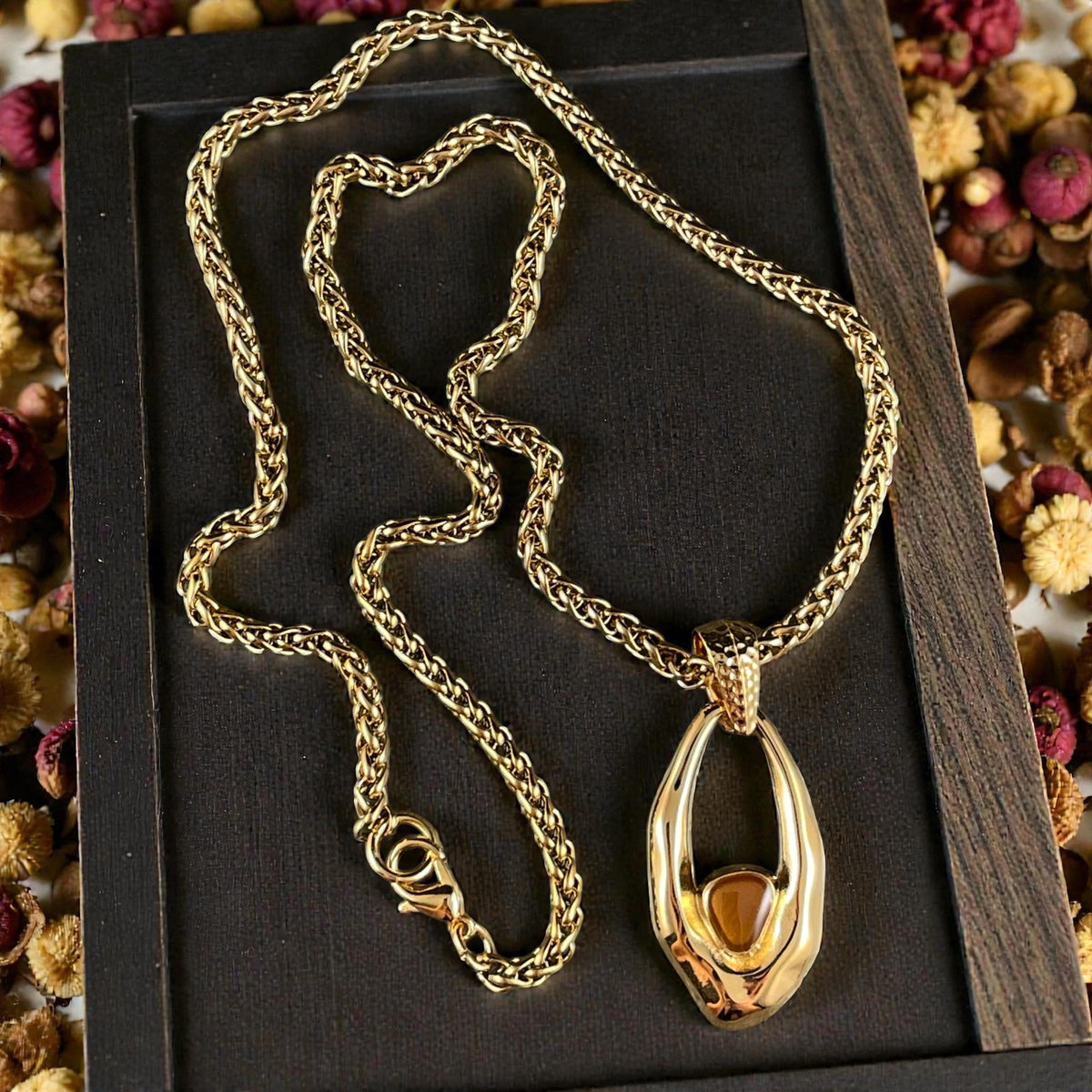 Chain by the Foot - 3mm Spiga Wheat Chain - 18k Gold Plated Stainless Steel (SS02SG) * 18" Length