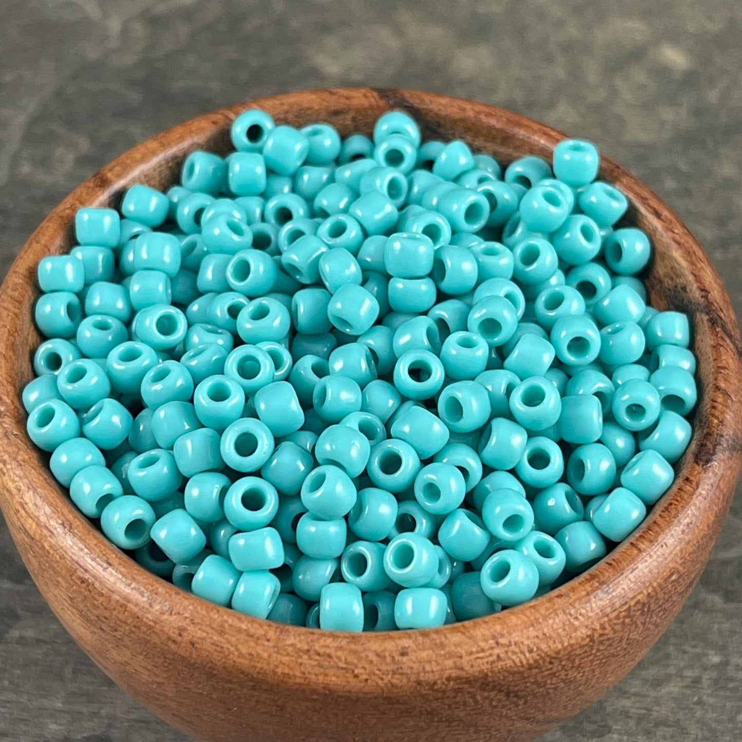TOHO 6/0 Glass Seed Beads, 4mm Opaque Turquoise Beads (T6/SM-055) * 20 grams