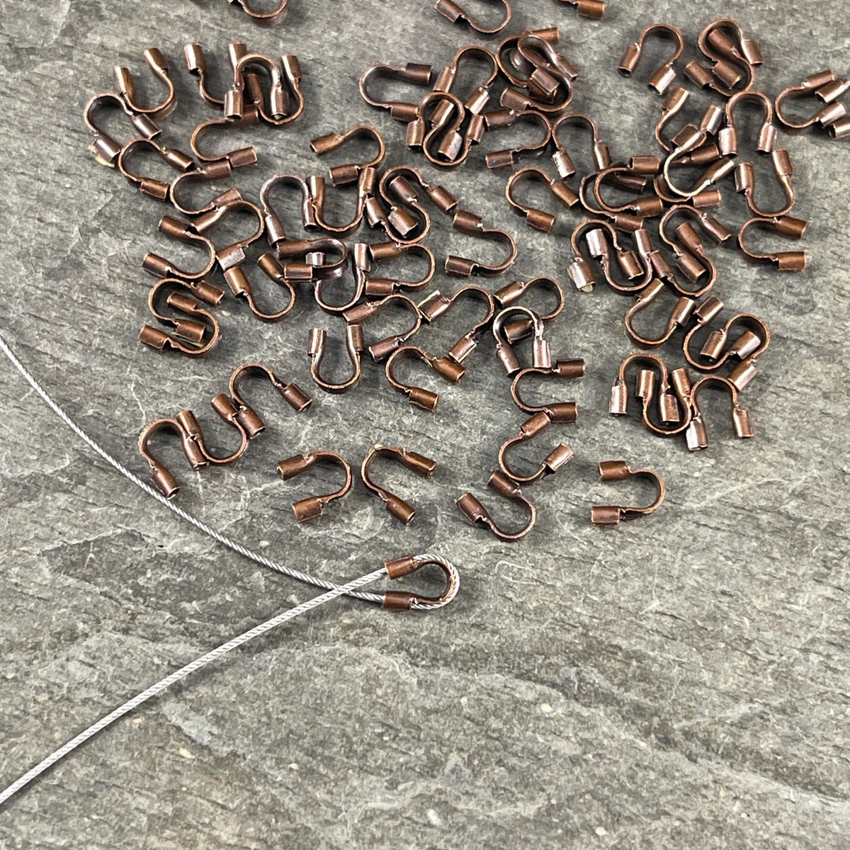 Wire Guards, 4mm Copper Plated Brass Wire Guardians (R030-R) * Qty. 200