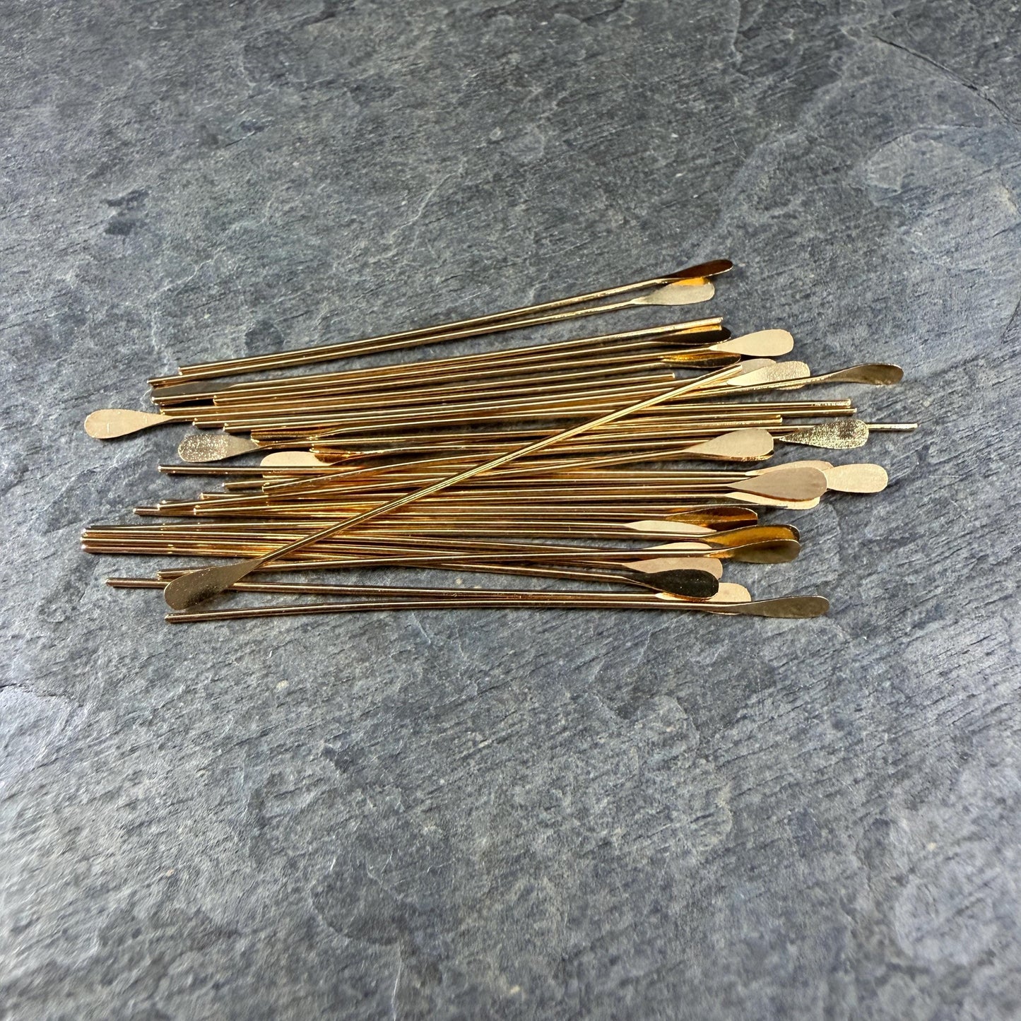 Paddle Head Pins, 2" Gold Plated Brass, 22 gauge (5552) * Qty. 50