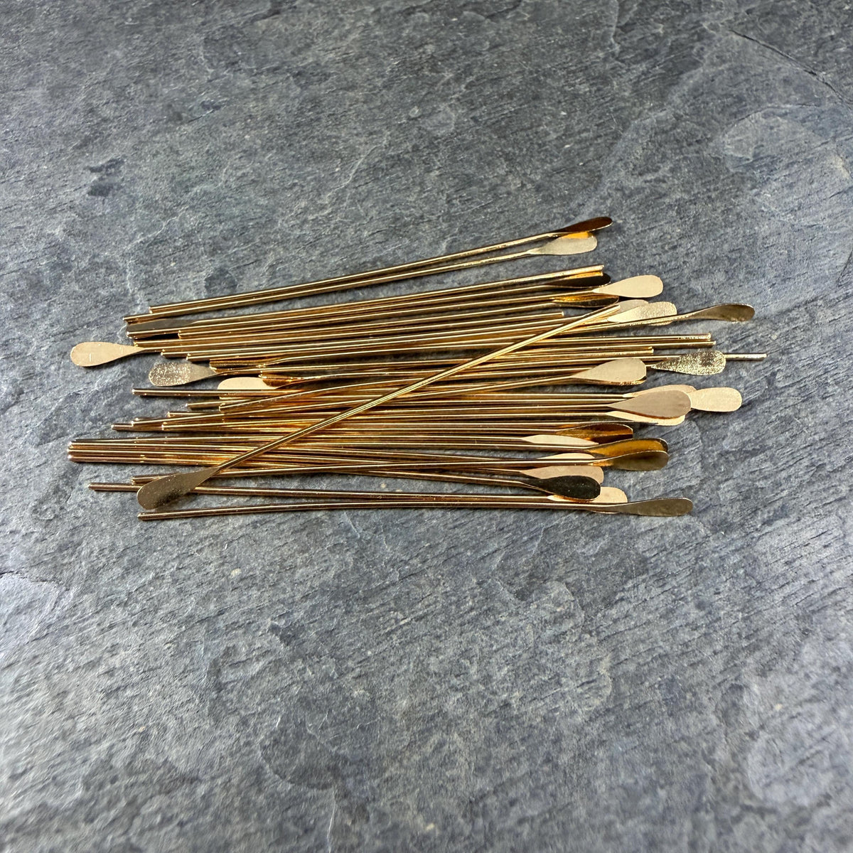 Paddle Head Pins, 2" Gold Plated Brass, 22 gauge (5552) * Qty. 50