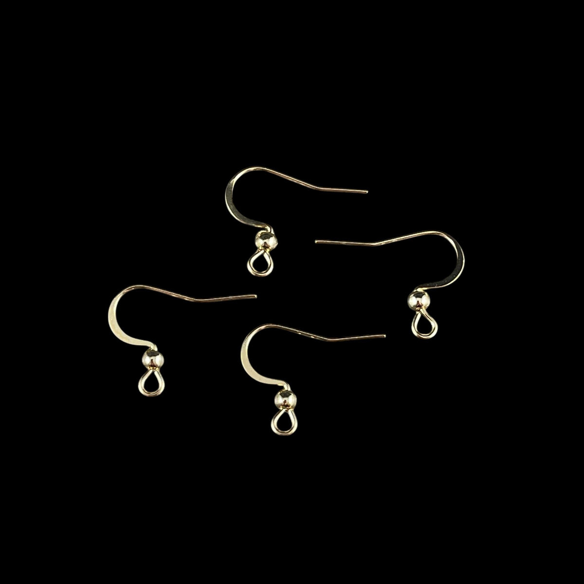 18k Gold Plated 316 Stainless Steel Ear Wires, 16mm French Hook with Ball (P220-13G) * Qty. 30
