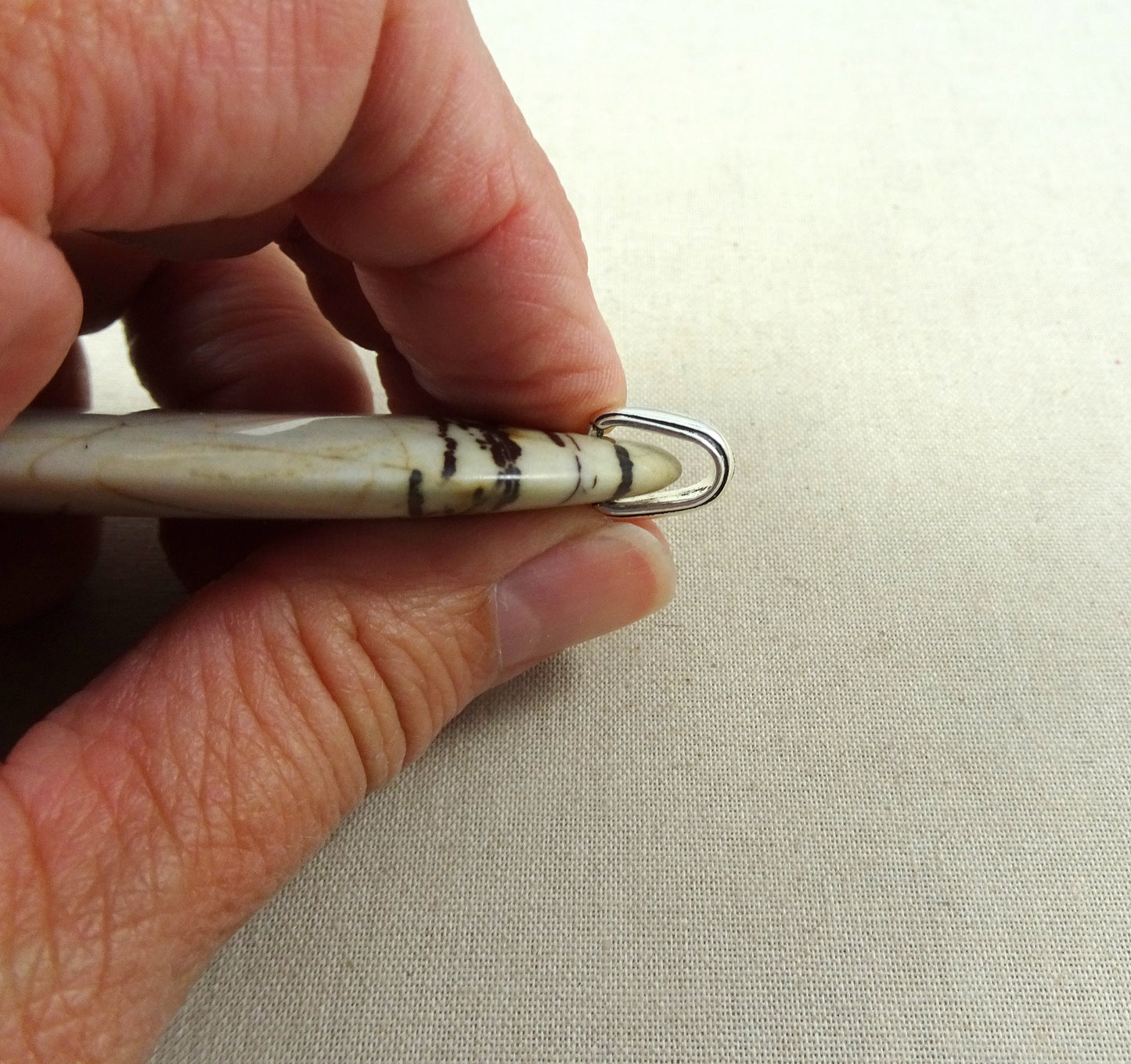 TierraCast Nouveau Pinch Bail, Antiqued Silver Medium Size Bail (PF/876-77) * Qty. 4
