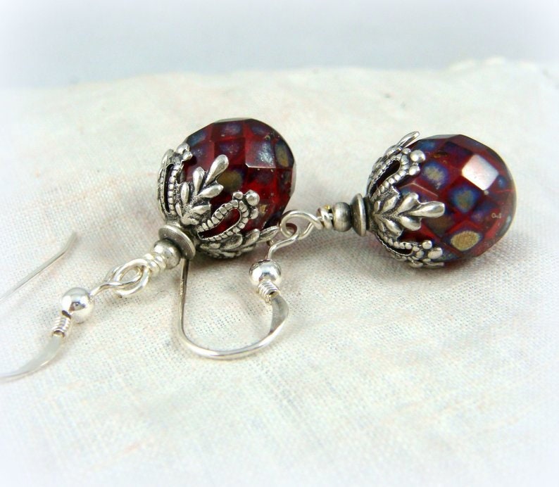 Antiqued Silver Floral Filigree Bead Caps ~ 12mm Ornate Victorian Bead Caps ~ Oxidized Silver Plated Brass (VJS/R373) * Qty. 4