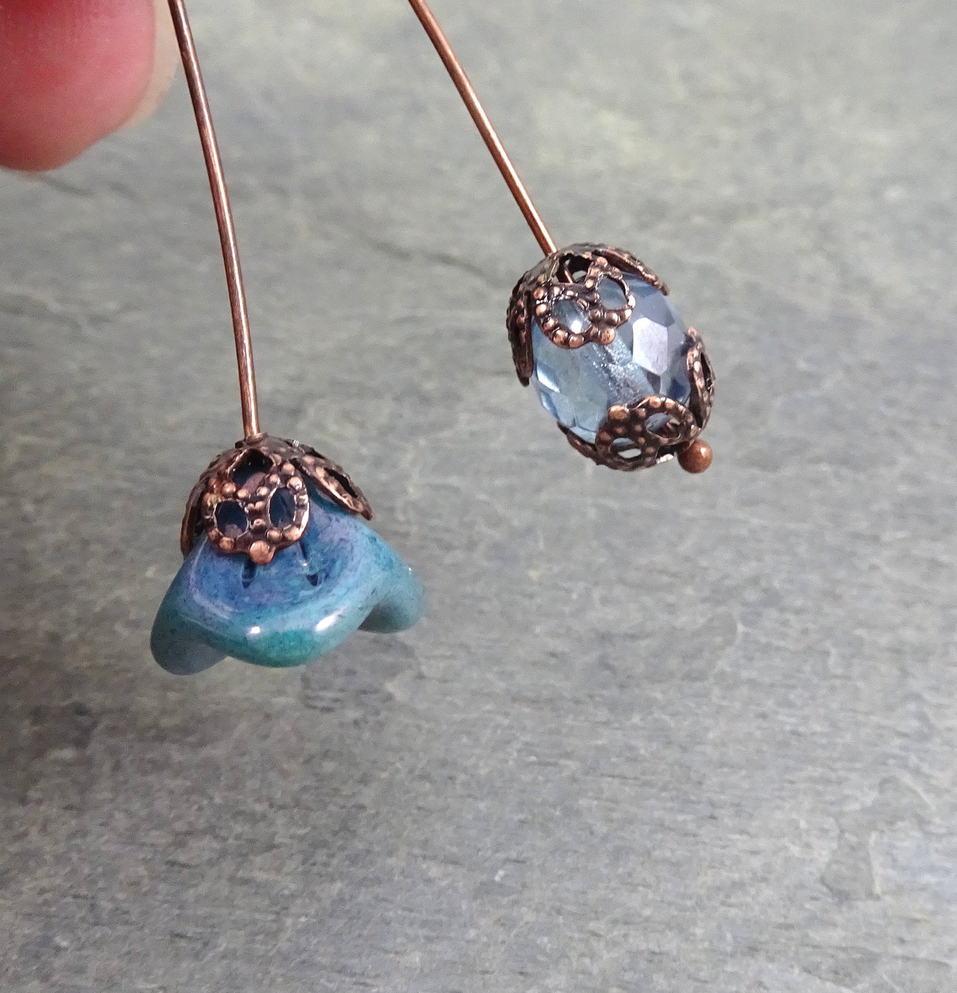 8mm Antiqued Copper Victorian Style Filigree Bead Caps, Bendable Antiqued Copper Plated Brass (VJS/C105C) * Qty. 10