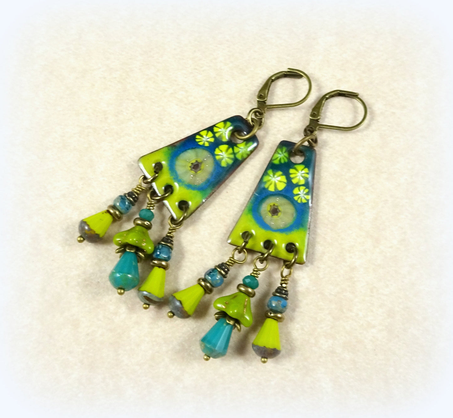 Czech Glass Beads - 8mm Turquoise Beveled Tear Drops, Faceted Turquoise Teardrop with Light Picasso (DRO/RJ-2461) * Qty. 15