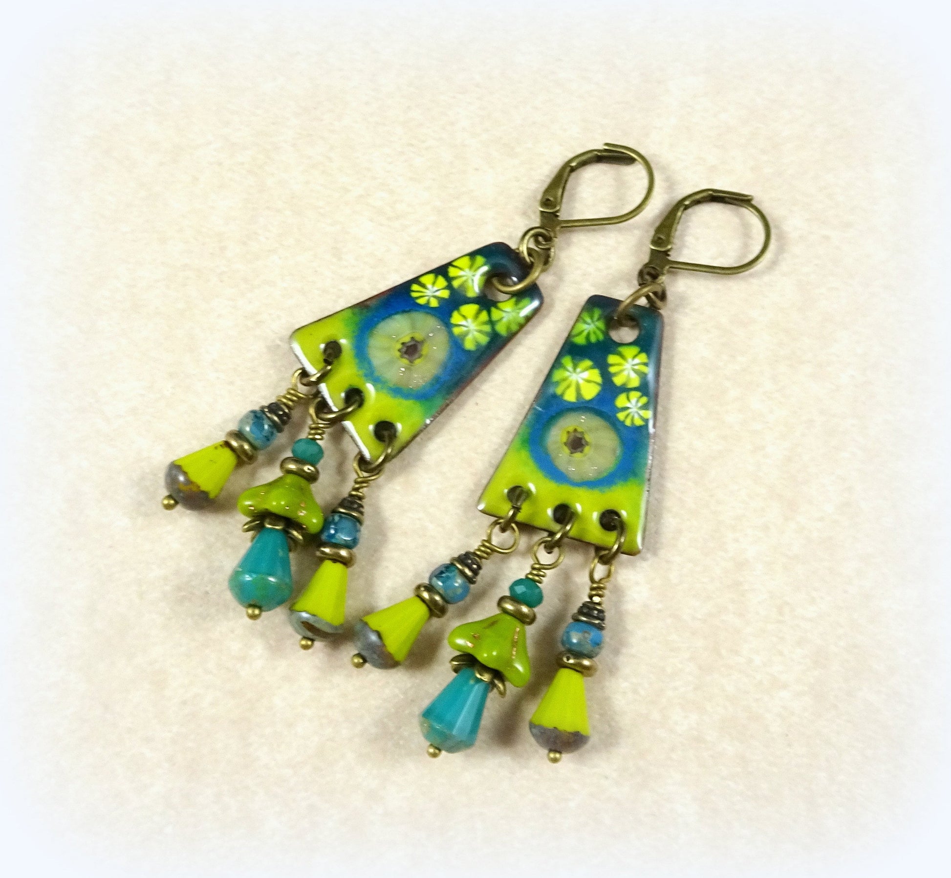 Czech Glass Beads - 8mm Turquoise Beveled Tear Drops, Faceted Turquoise Teardrop with Light Picasso (DRO/RJ-2461) * Qty. 15