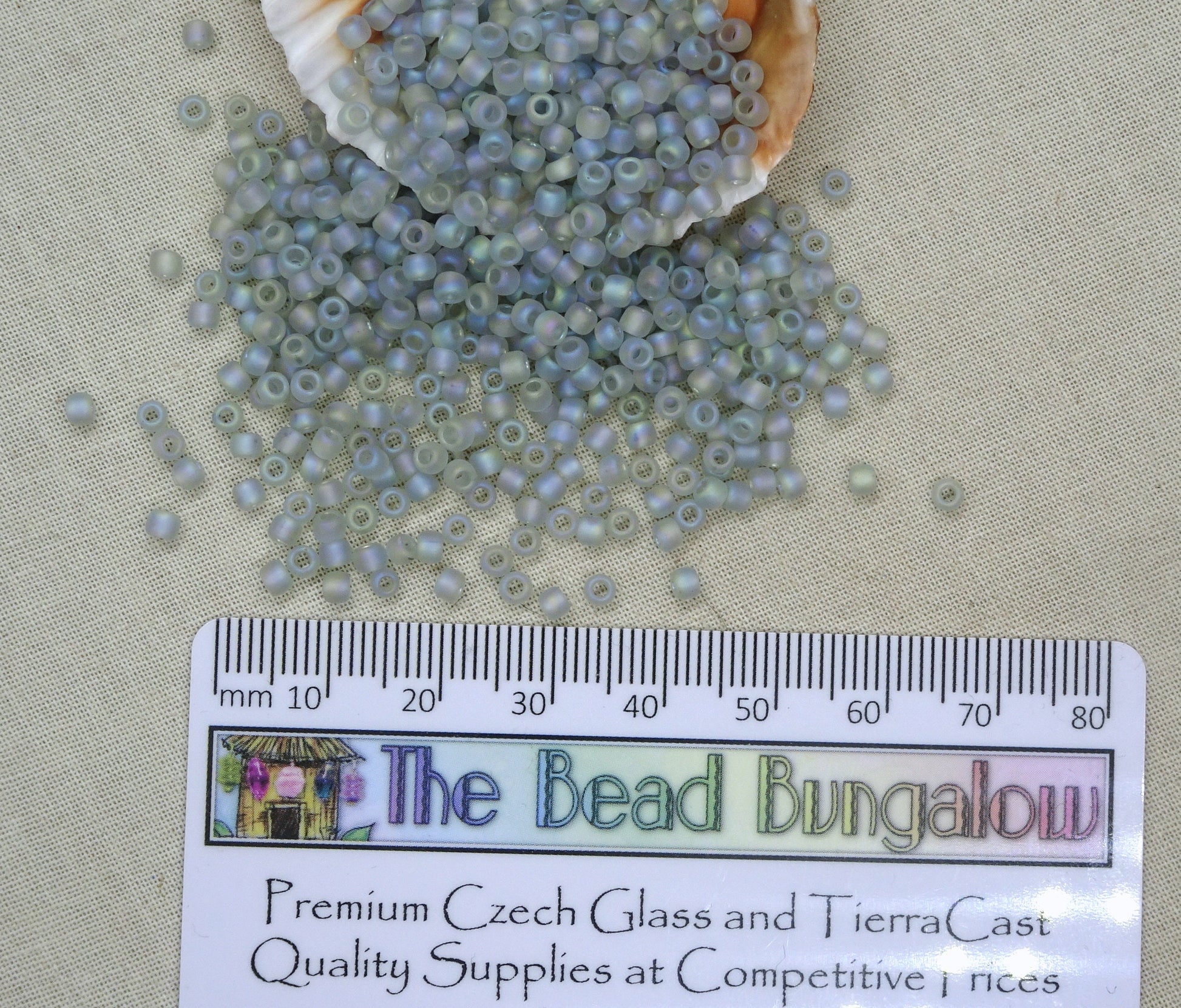 3mm Frosted Crystal AB 8/0 TOHO Seed Beads, Rainbow Matte Crystal Seed Beads (T8/SM-176AF) * Qty. 15 grams