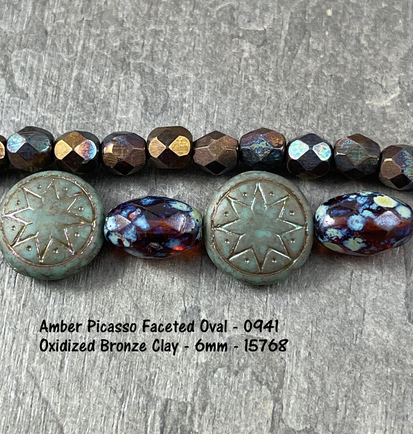 Czech Glass Beads - 14mm Star of Ishtar, Matte Jade Green with AB Finish (PSOI-1) * Qty. 6