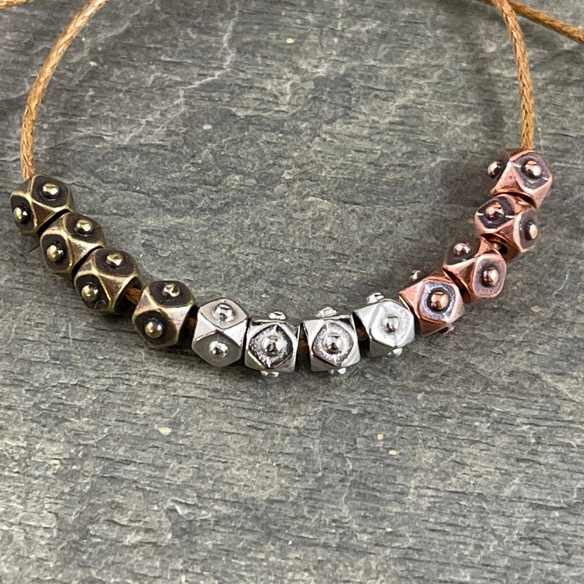 TierraCast 4mm Cube Beads, Antiqued Copper Plated Pewter Faceted Square (PF/873-87) * Qty. 20