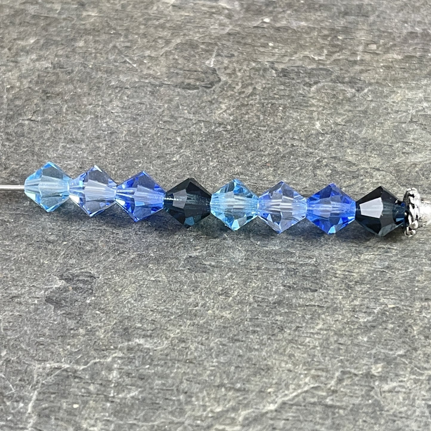 6mm Blue Sapphire Preciosa Crystal Bicone Beads, Sapphire Blue Faceted 6mm Bicone Beads (FMG-7624) * Qty. 24 Beads