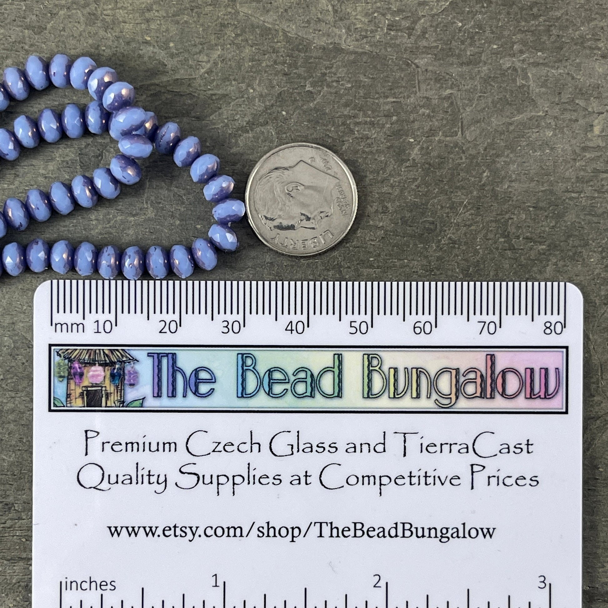 Czech Glass Beads - 5x3mm Blue Rondelle, Cornflower Silk Blue and Metallic Purple Picasso (R5/N-1126) * Qty. 30