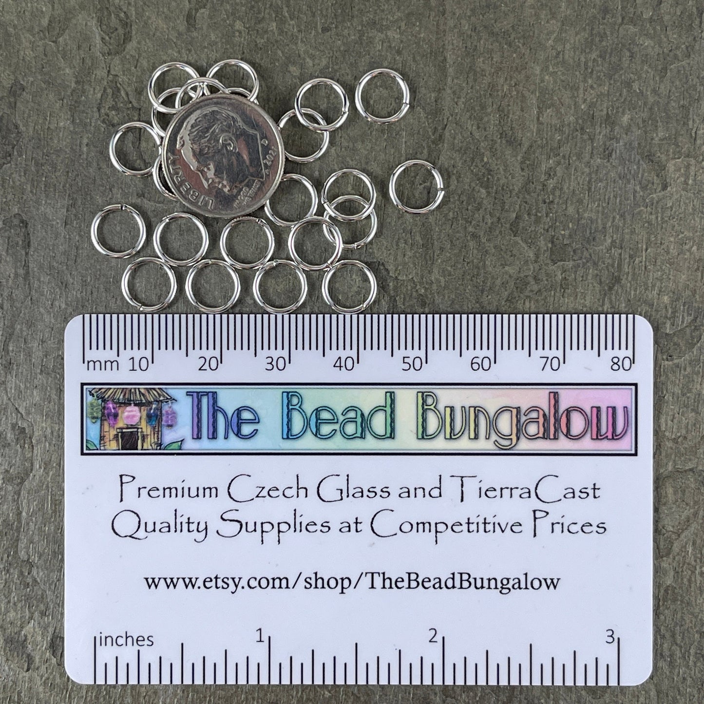 8mm Silver Plated Jump Rings 18g Silver Jump Rings Silver Plated Brass Open Jump Rings (FMG/5001) * Qty. 100