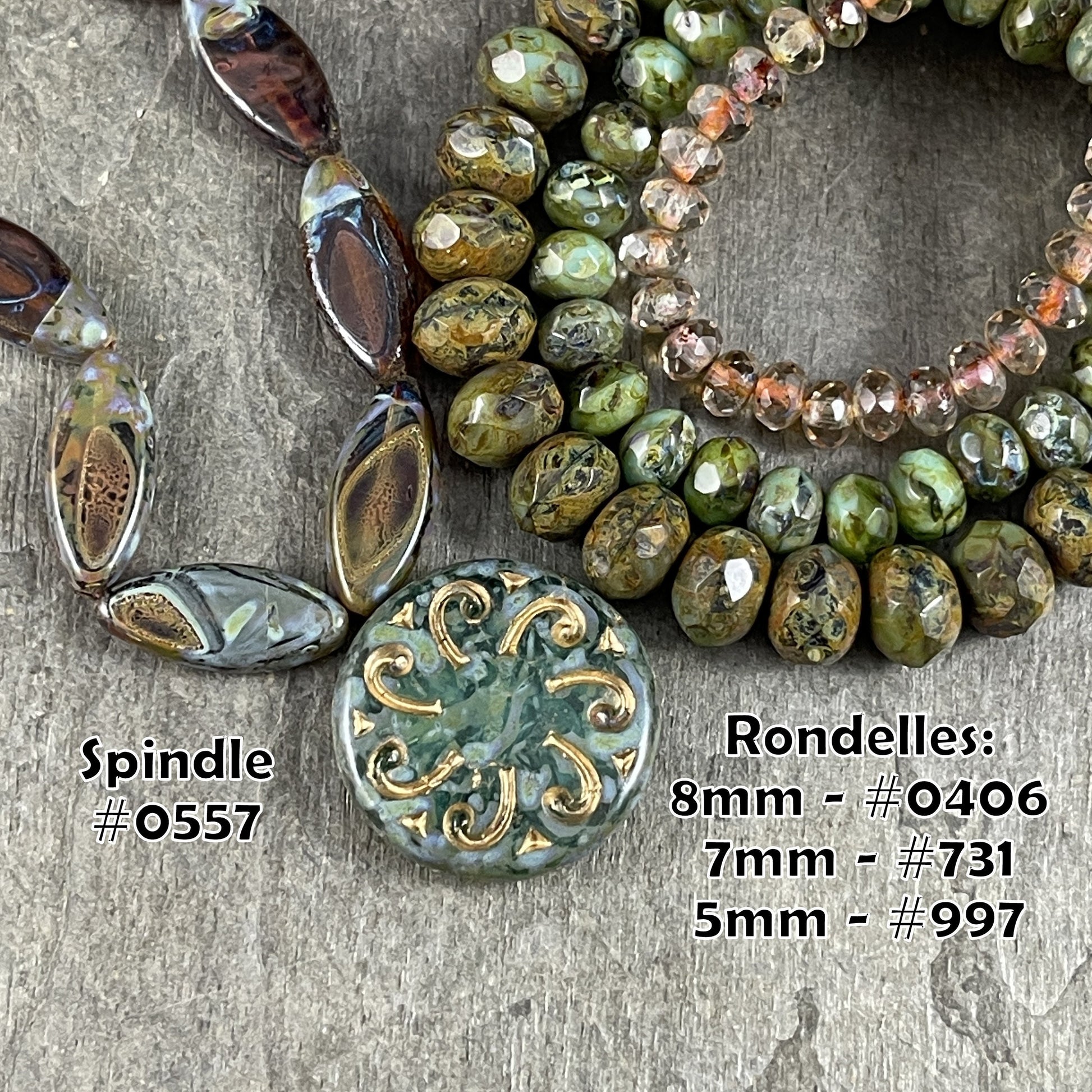 Czech Glass Beads - 23mm Sun Wheel Coin, Transparent Aqua Picasso with Gold Wash (C23/RJ-4779) *
