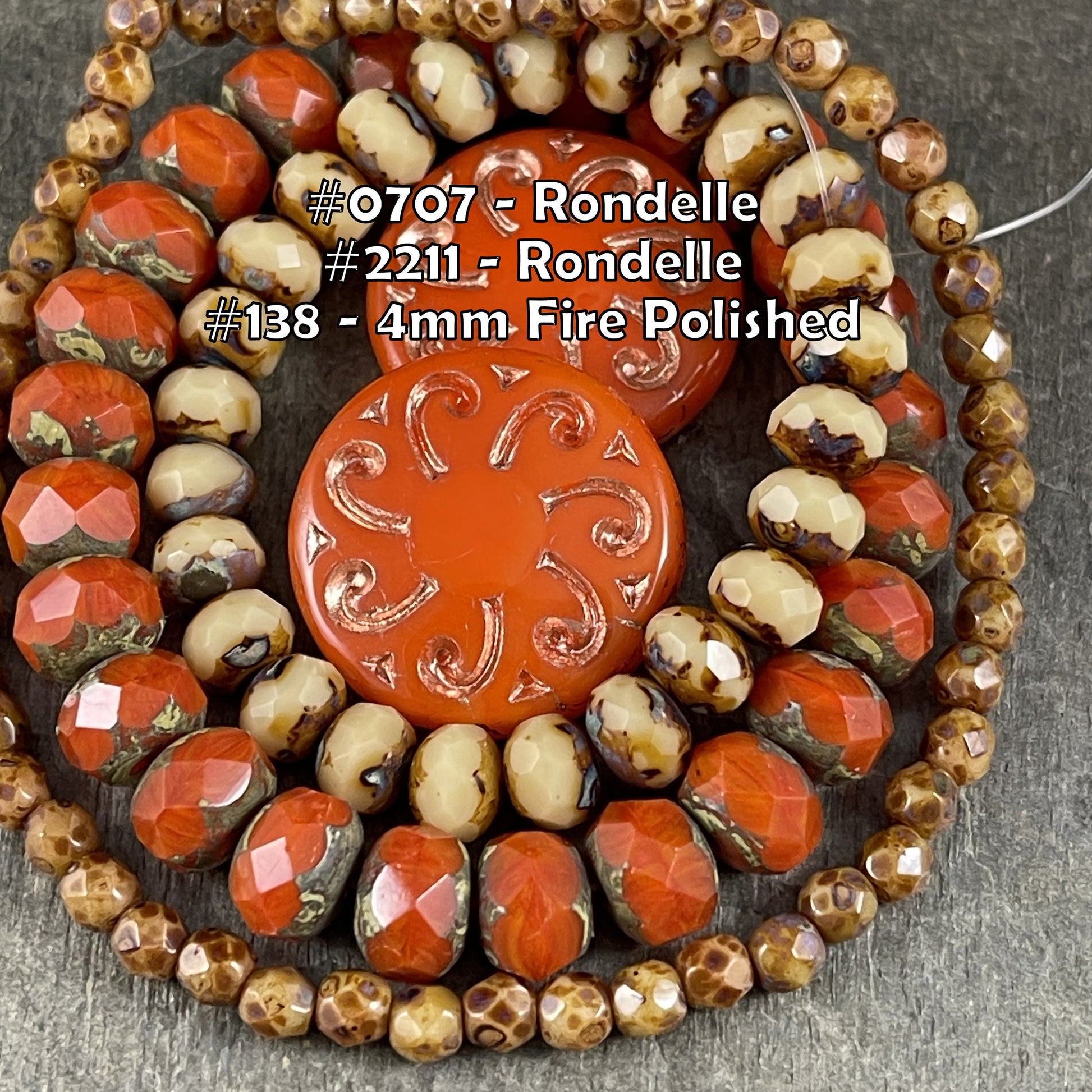 Czech Glass Beads - Sun Coin, 23mm Glass Beads Orange Opaline with Gold Wash Focal Bead (C23/RJ-4782) *