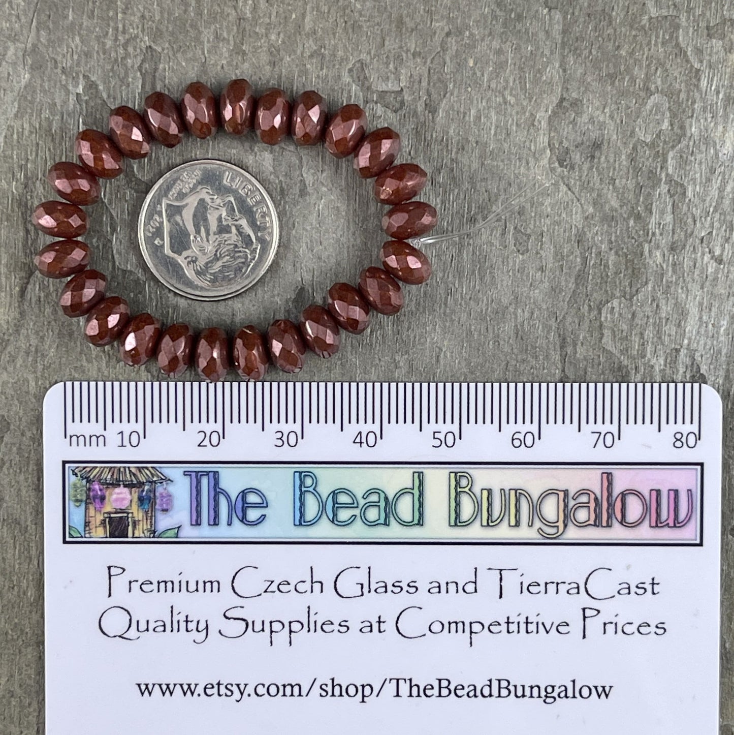Chestnut Brown Rondelle ~ 7x5mm Rondelle ~ Czech Glass Beads - Opaque Reddish Bronze Luster Picasso (R7/RJ-2756) * Qty. 25