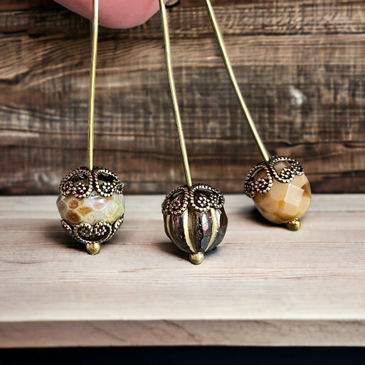 8mm Oxidized Brass Open Filigree Bead Caps, Victorian Style (VJS-R04) * Qty. 10
