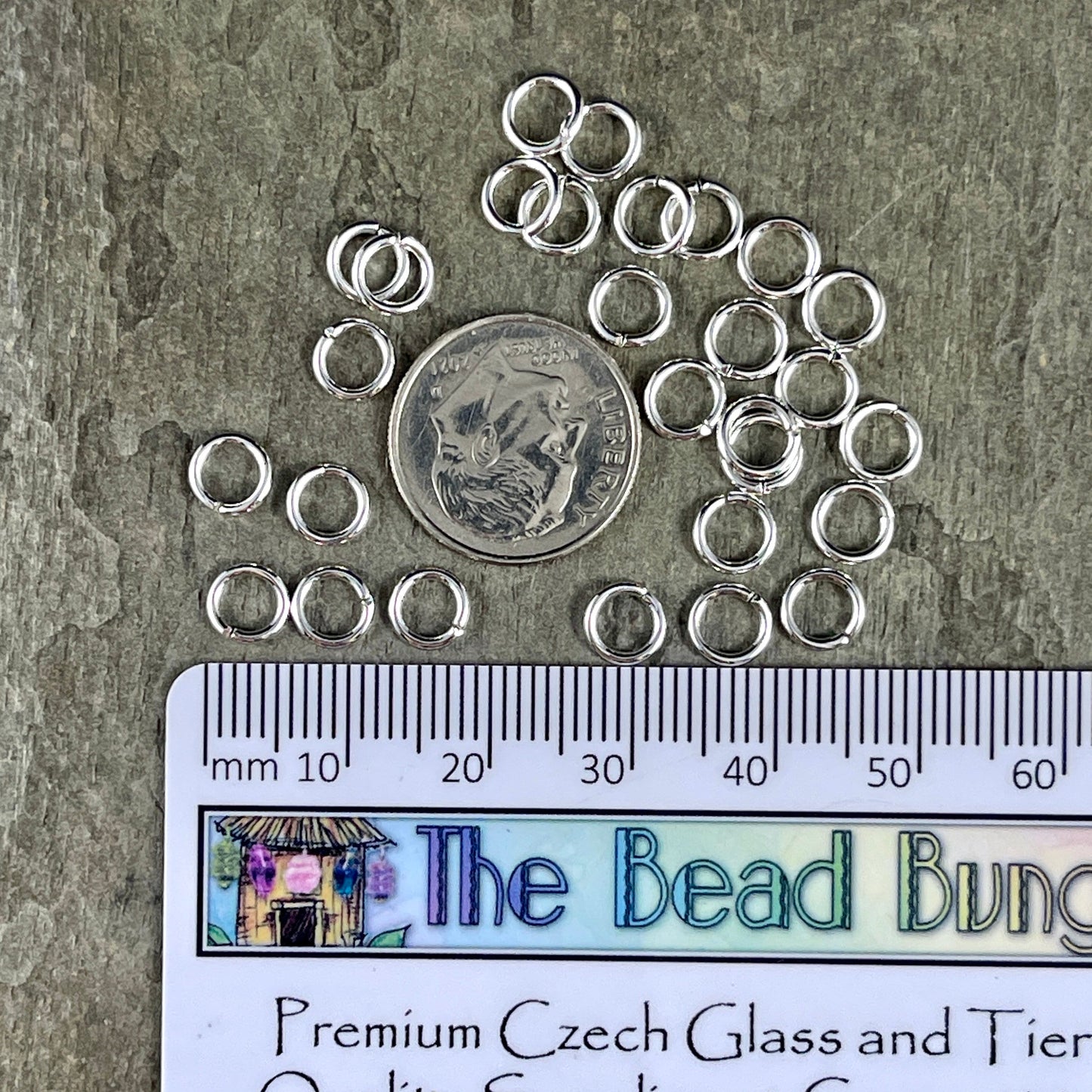 6mm Silver Plated Round Jump Rings ~ 18g Silver Jump Rings ~ Silver Plated Brass Open Jump Rings (FMG/4861) * Qty: 100