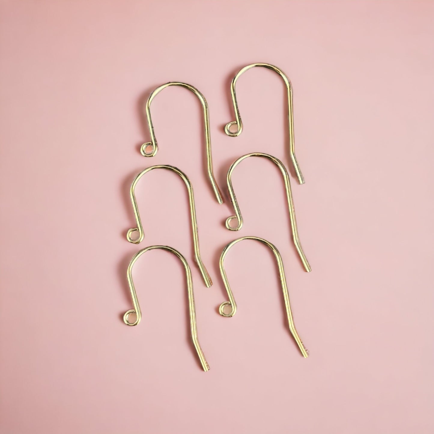 Gold Stainless Steel Hypoallergenic Ear Wires, 27x16mm Horseshoe Shape Large Ear Wires (F227-29G) * Qty. 10