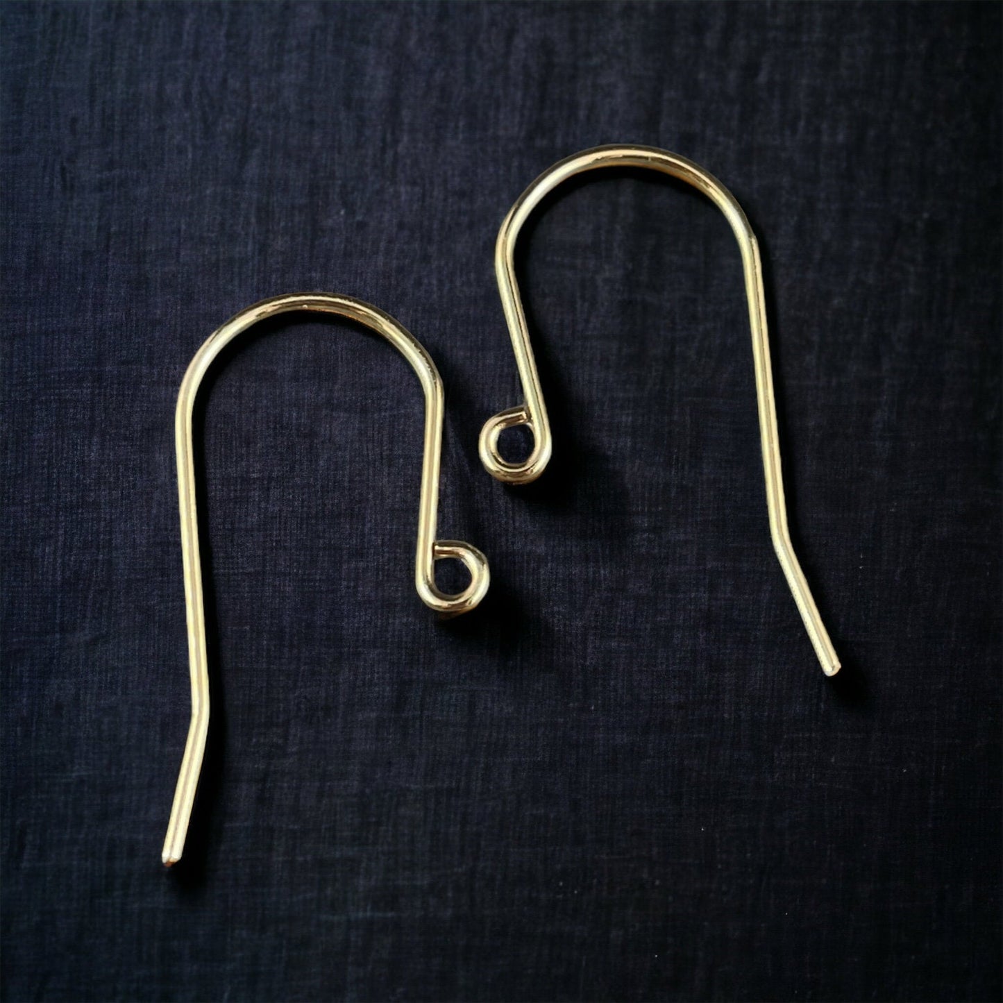 Gold Stainless Steel Hypoallergenic Ear Wires, 27x16mm Horseshoe Shape Large Ear Wires (F227-29G) * Qty. 10