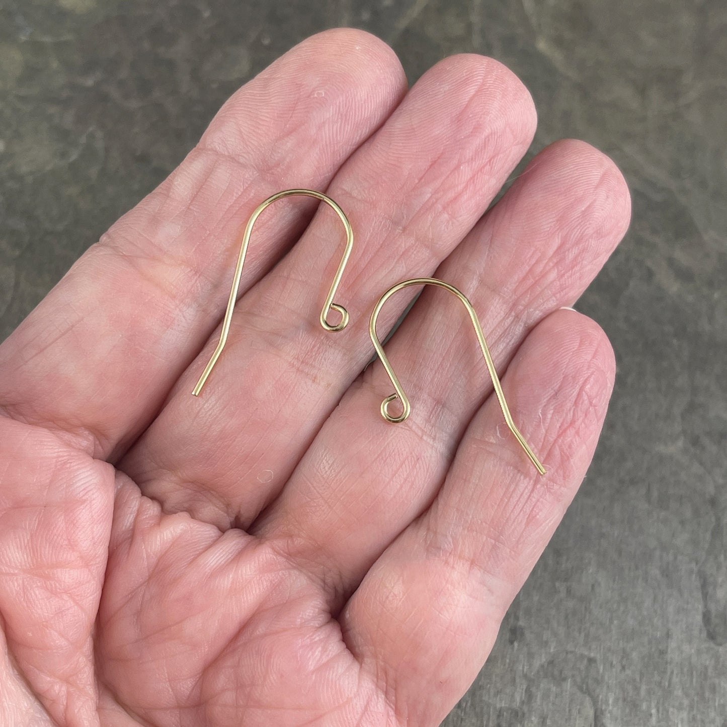Gold Stainless Steel Hypoallergenic Ear Wires, 27x16mm Horseshoe Shape Large Ear Wires (F227-29G) * Qty. 10