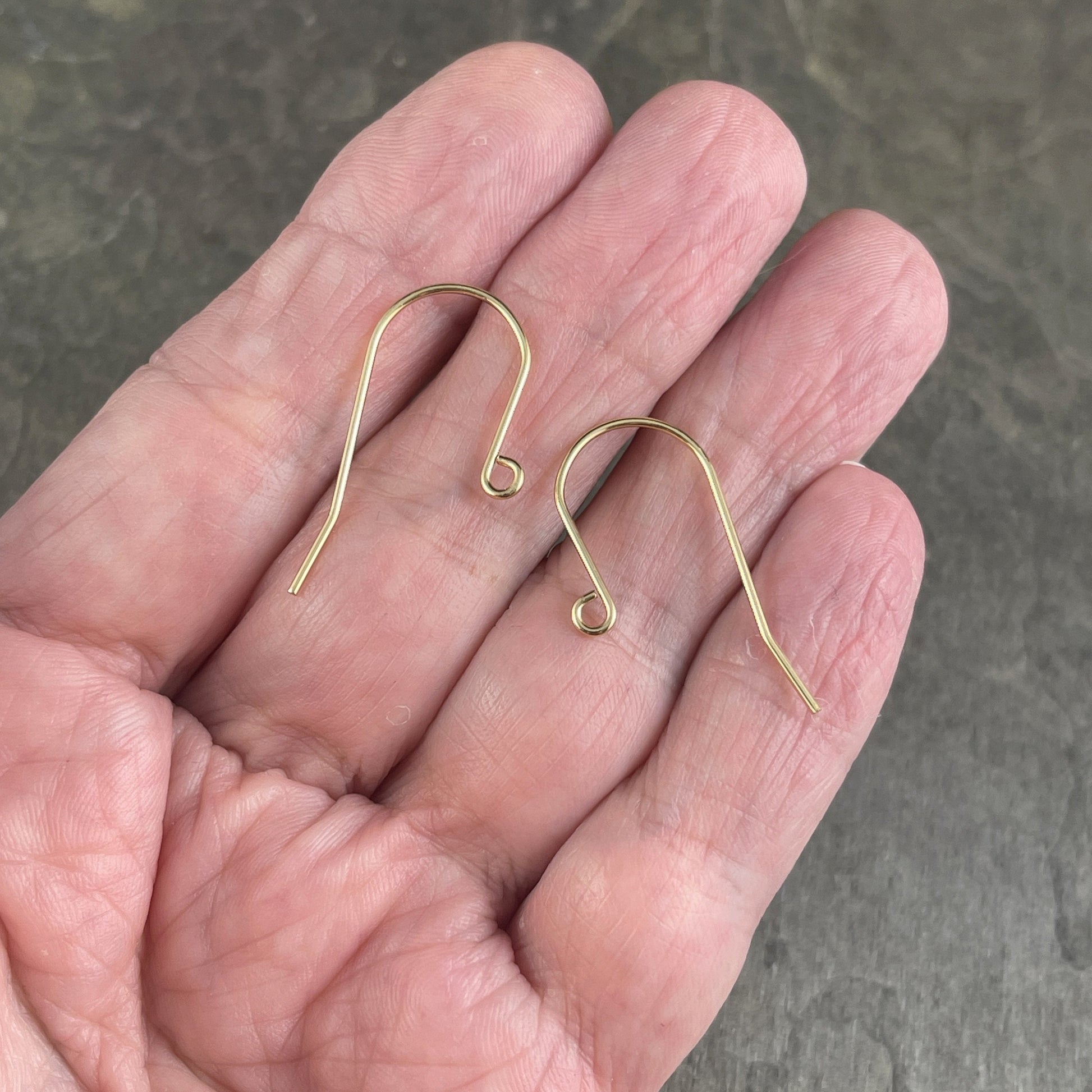 Gold Stainless Steel Hypoallergenic Ear Wires, 27x16mm Horseshoe Shape Large Ear Wires (F227-29G) * Qty. 10