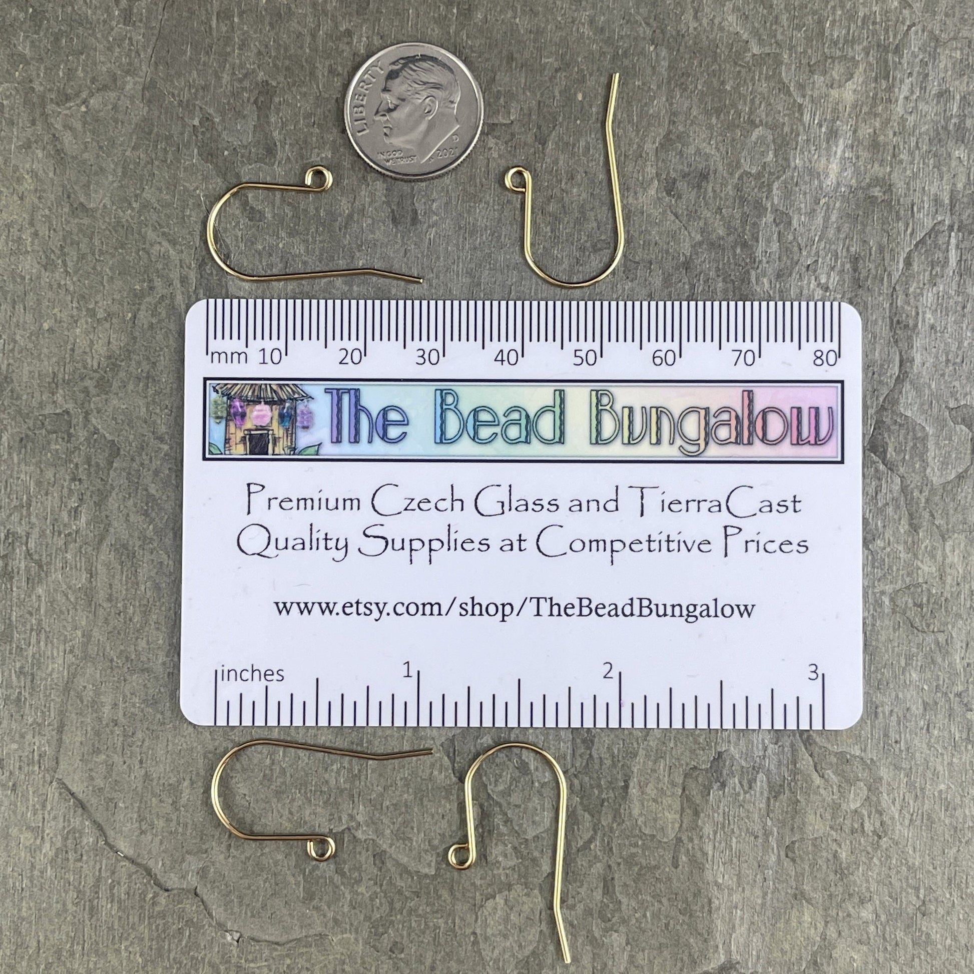 Gold Stainless Steel Hypoallergenic Ear Wires, 27x16mm Horseshoe Shape Large Ear Wires (F227-29G) * Qty. 10