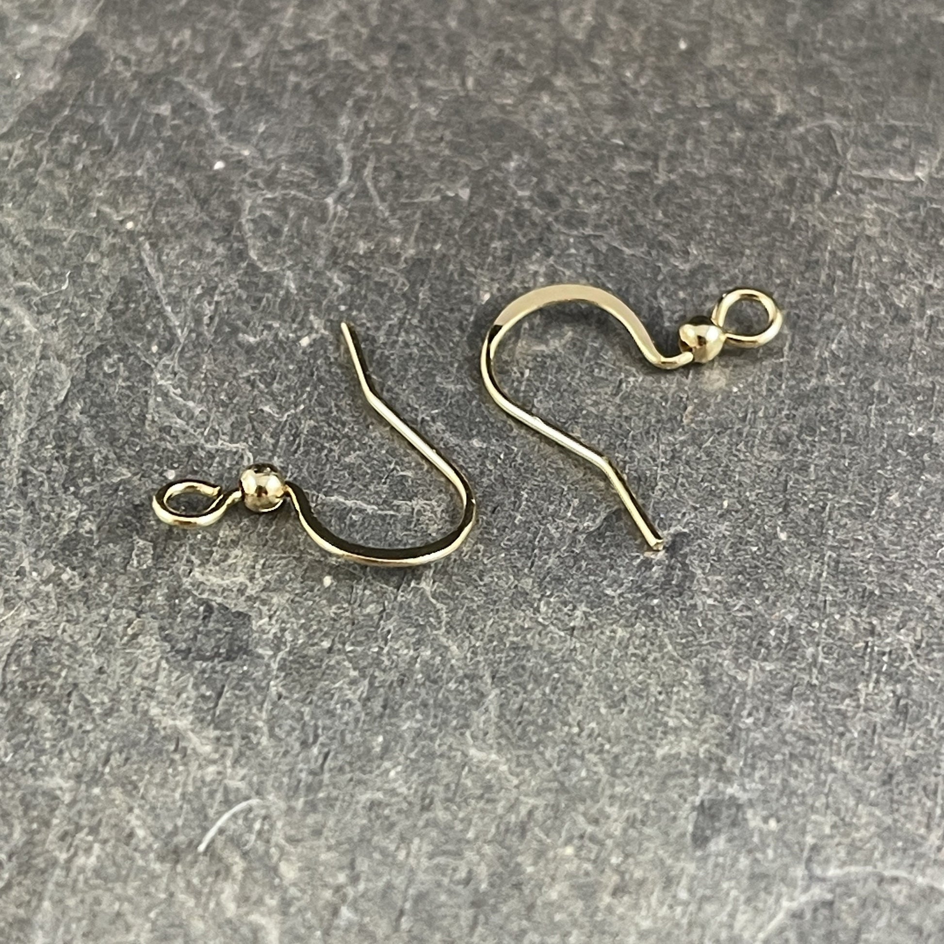 18k Gold Plated 316 Stainless Steel Ear Wires, 16mm French Hook with Ball (P220-13G) * Qty. 30