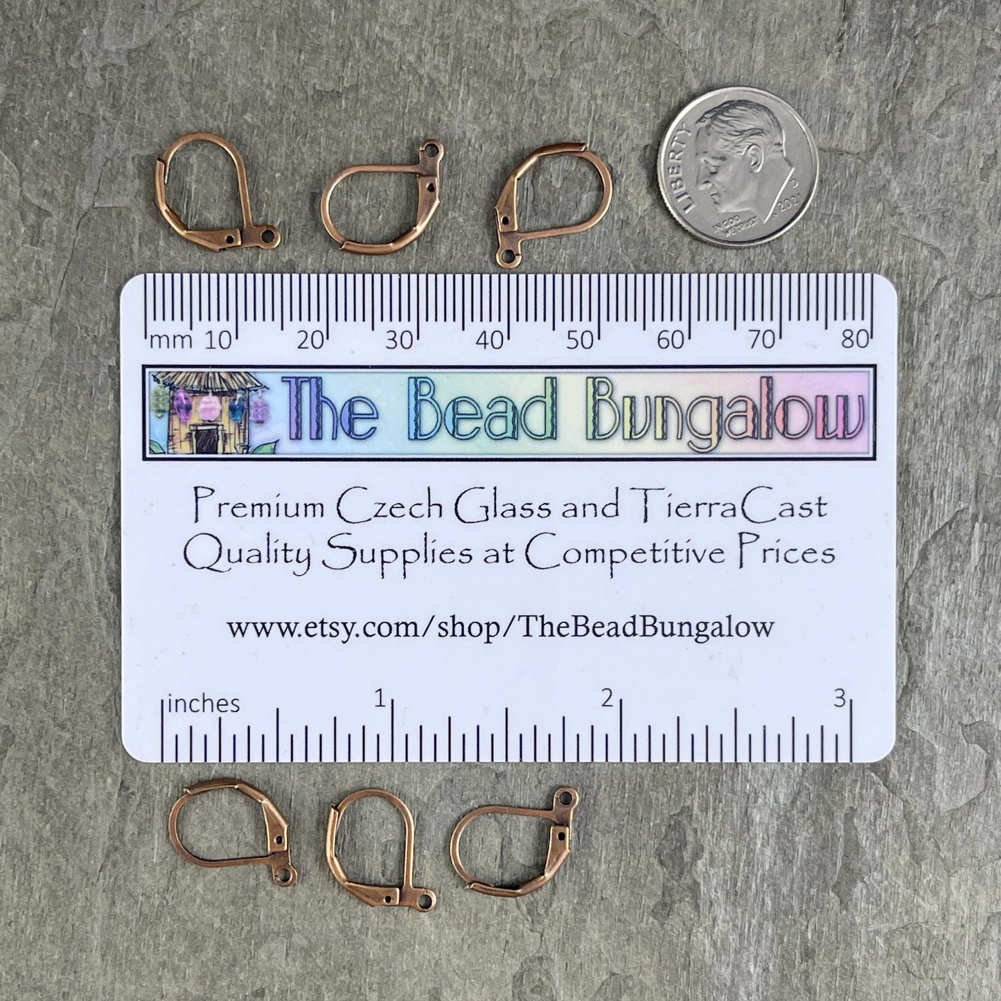 Lever Back Earwires, 15x10mm Nickel Free Copper Plated Ear Wires (EC223-R) *