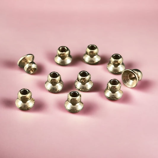 4mm Raw Brass Knob Bead Caps, Small Gold Bead Caps (BB53) * Qty. 12 or 24
