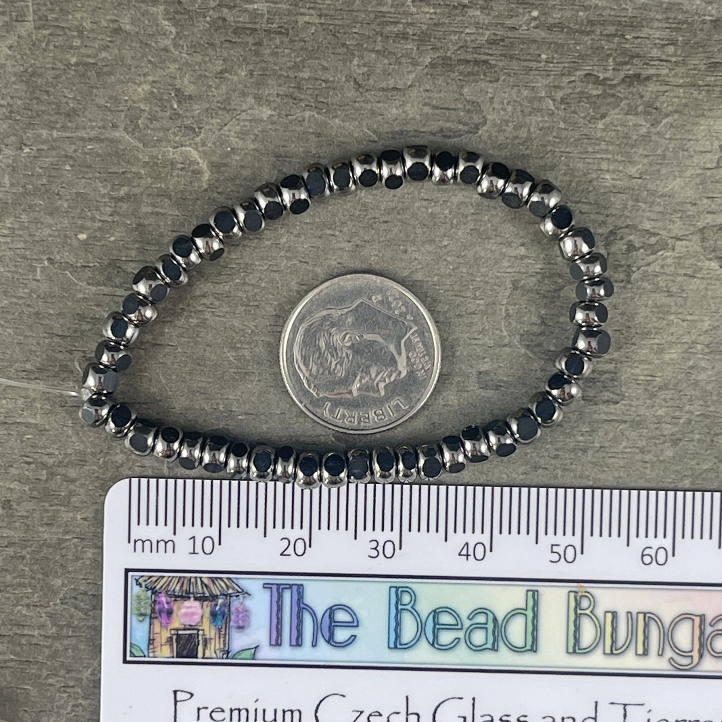 Czech Glass Beads - Dark Blue and Silver Tri-Cut Faceted Seed Bead, 4x3mm Deep Blue with Silver Picasso (TRICA/RJ-2776) * Qty. 50