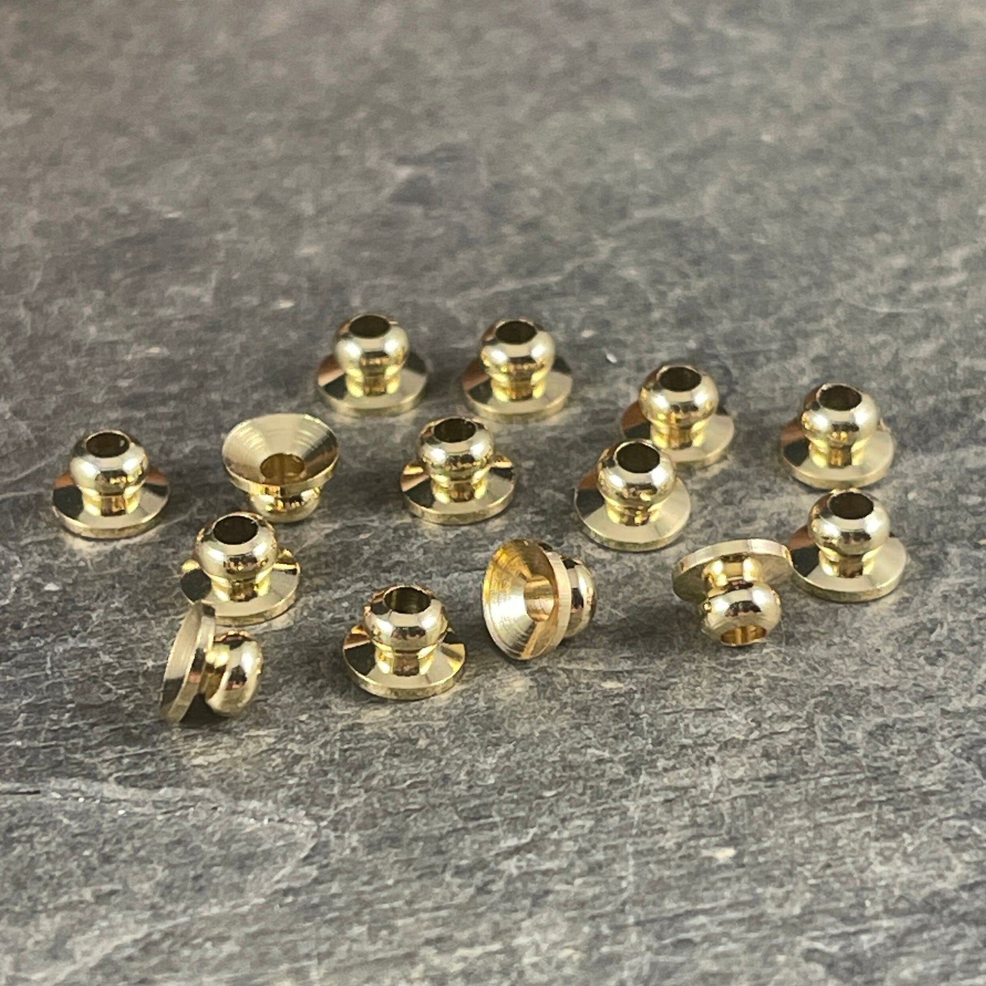 18k Gold Plated Brass Bead Caps, 5mm Knob Shape Caps, Nickel Free Gold Bead Caps (P112-36-NR) * Qty. 20